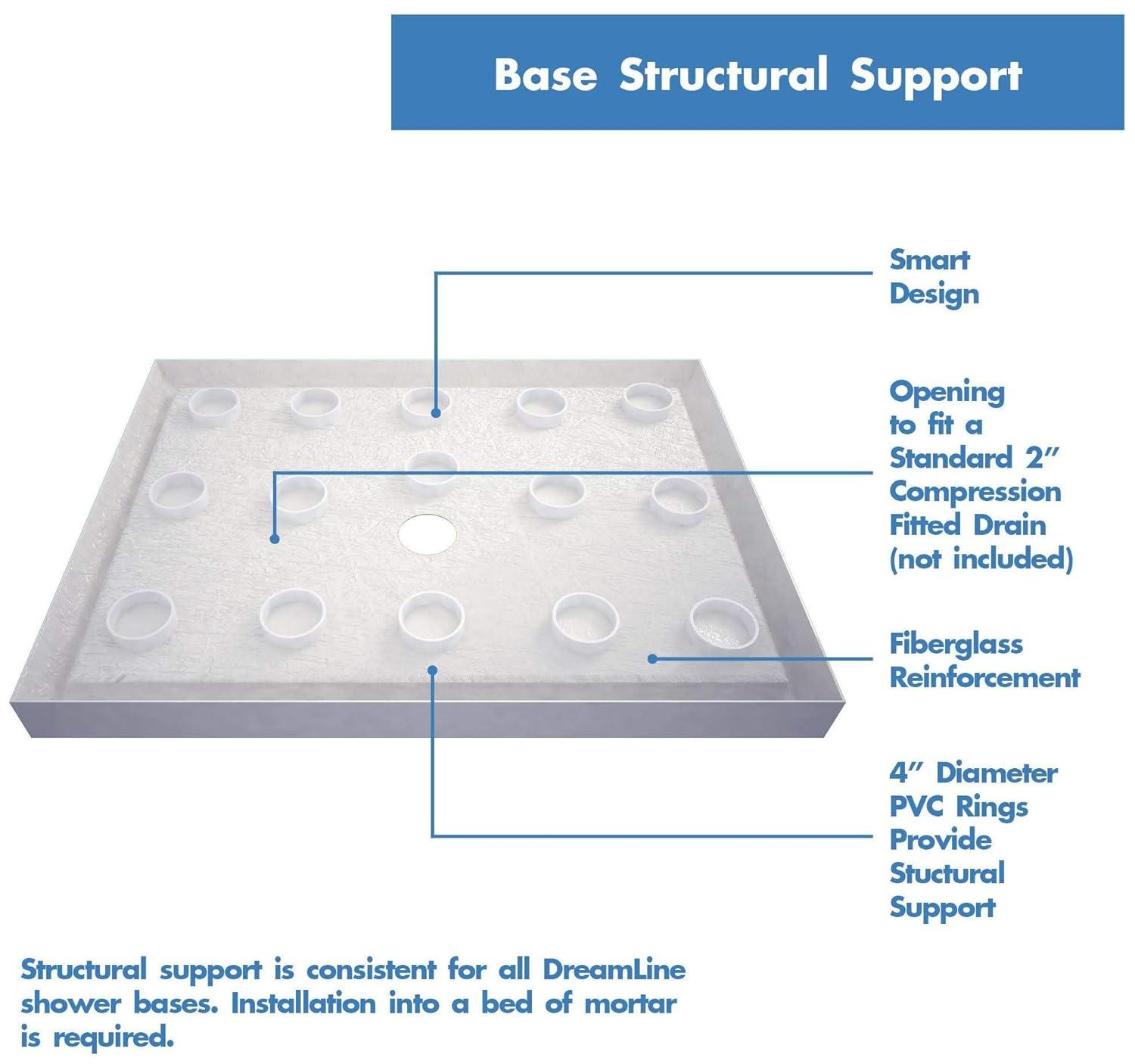 Flex 32" x 76.75" Square Pivot Shower Enclosure with Base Included