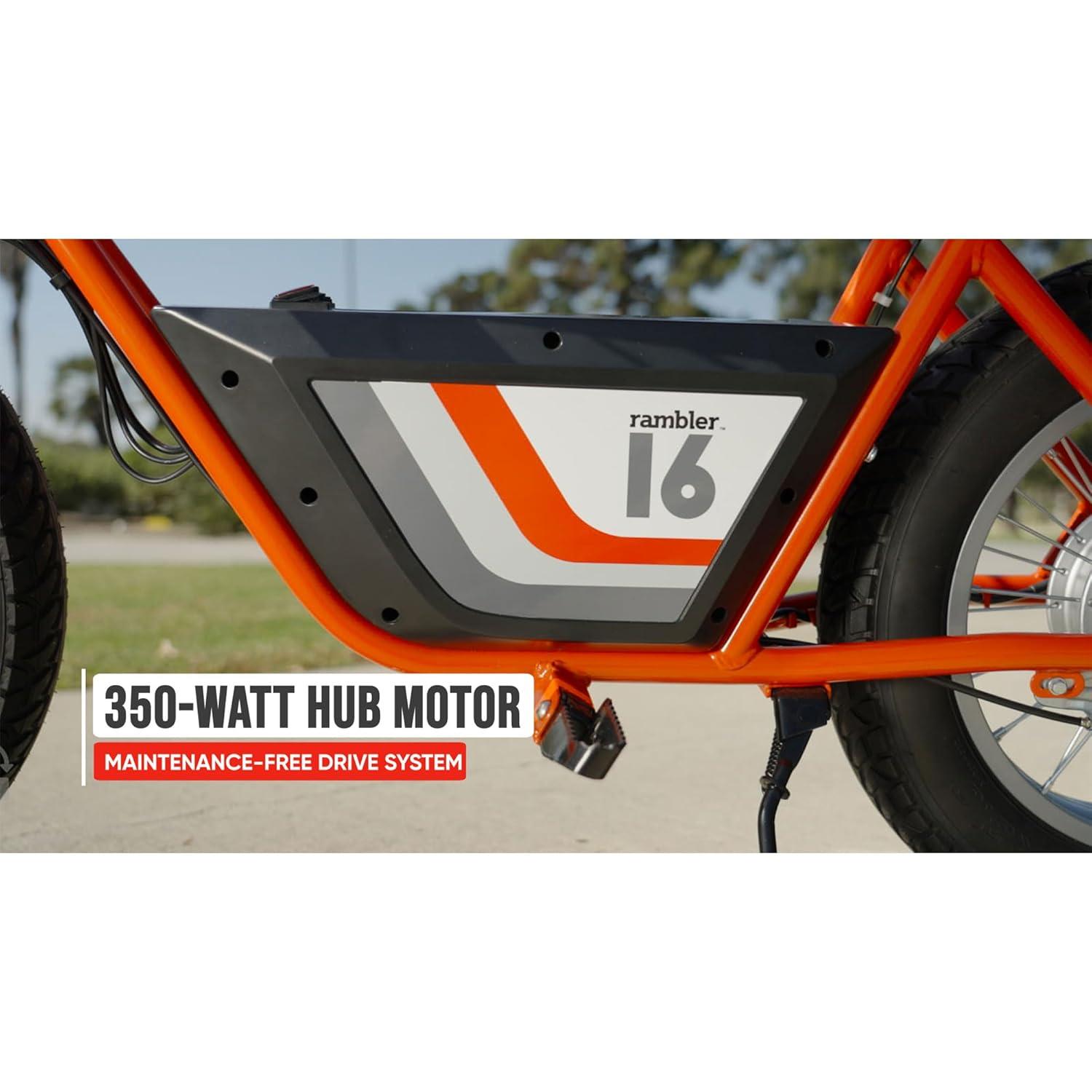Open Box Razor Rambler 16 Electric Minibike w/350W Motor & 36V Battery