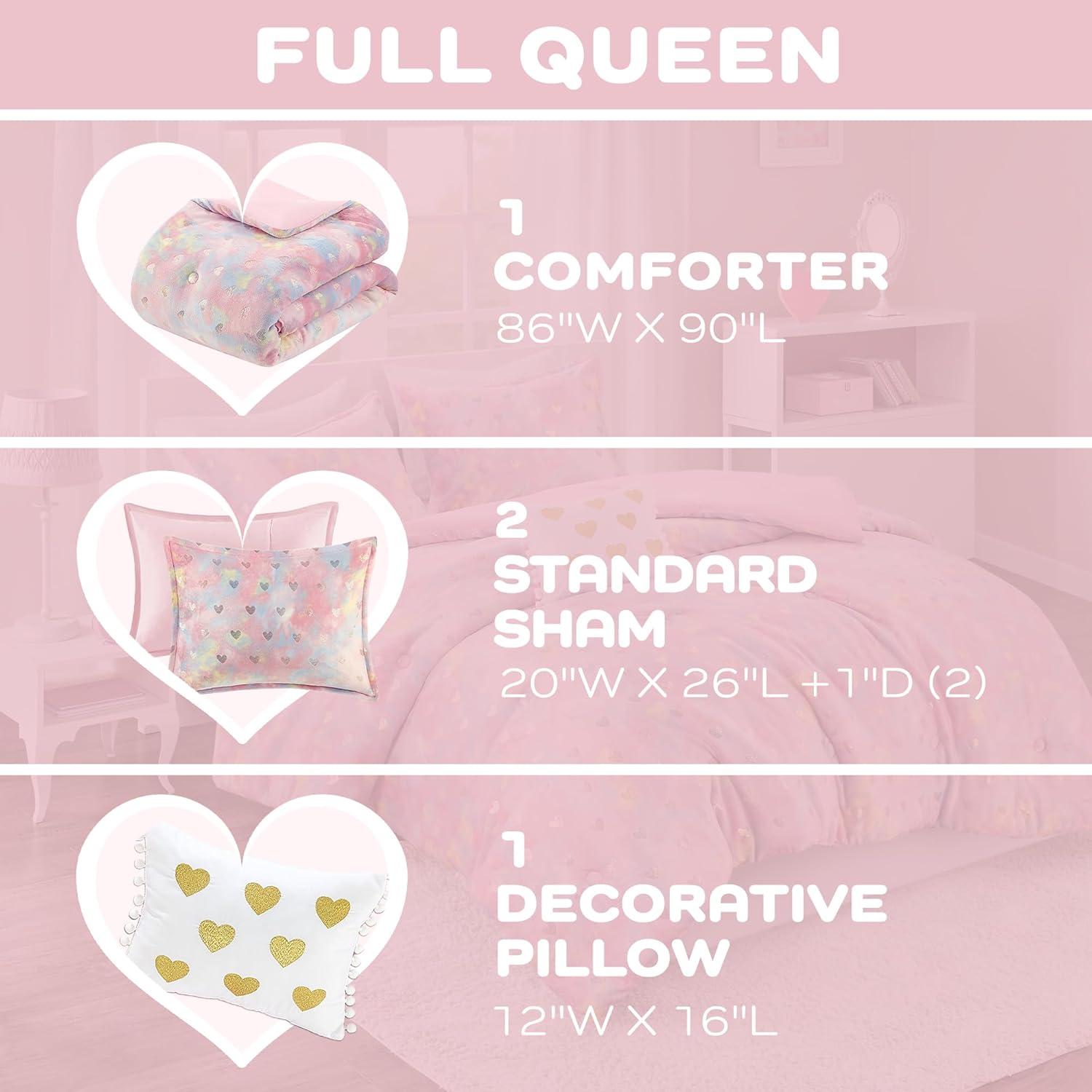 Mi Zone Rosalie Metallic Printed Plush Comforter Set