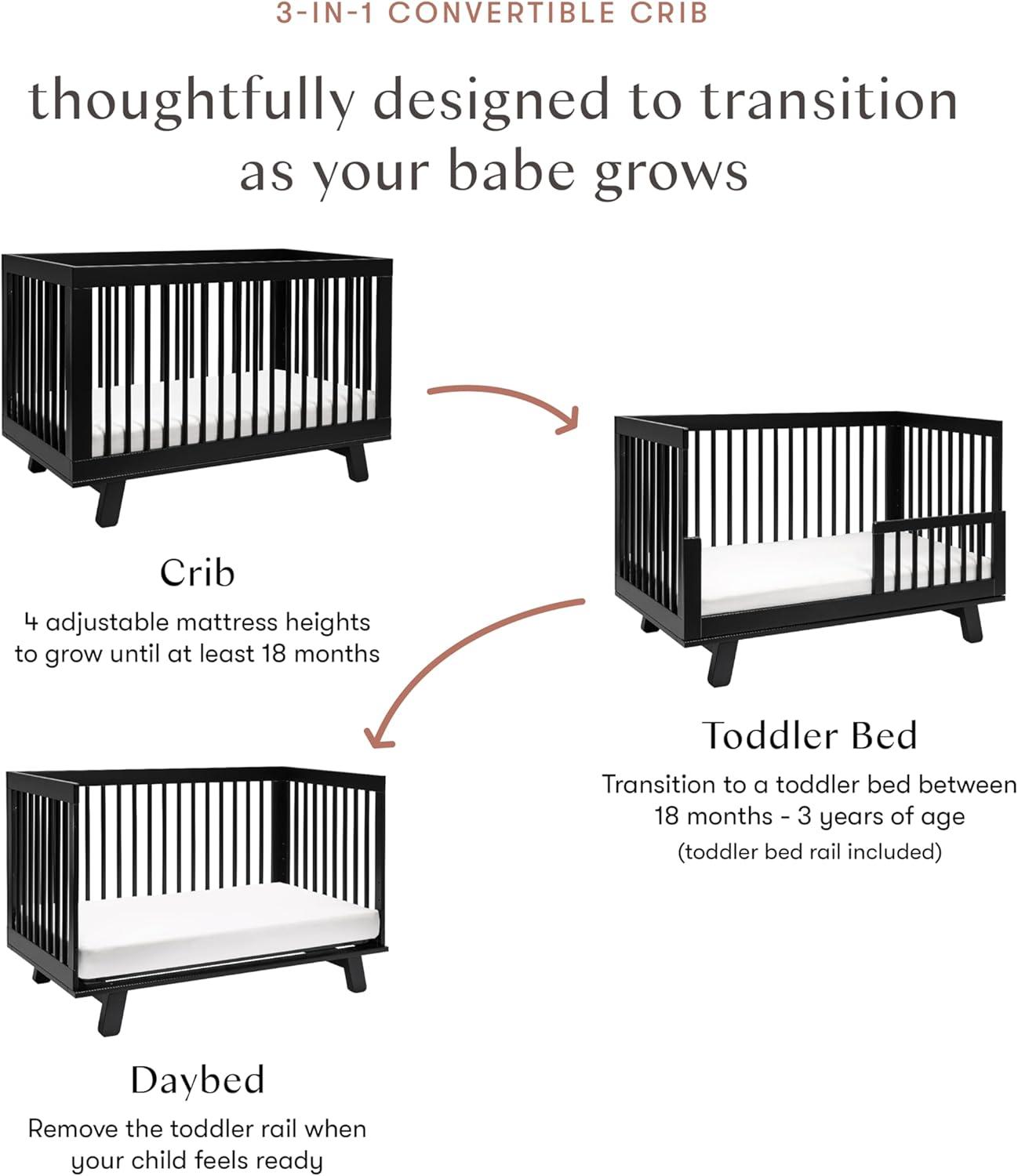 Hudson 3-in-1 Convertible Crib