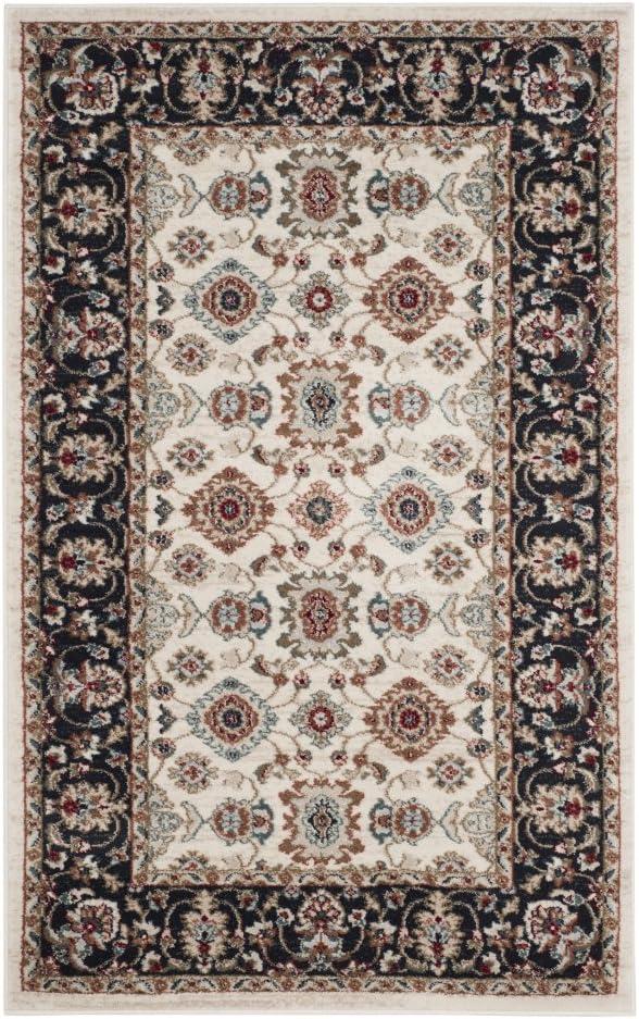 Lyndhurst LNH332 Power Loomed Accent Rug - Cream/Navy - 3'3"x5'3" - Safavieh.