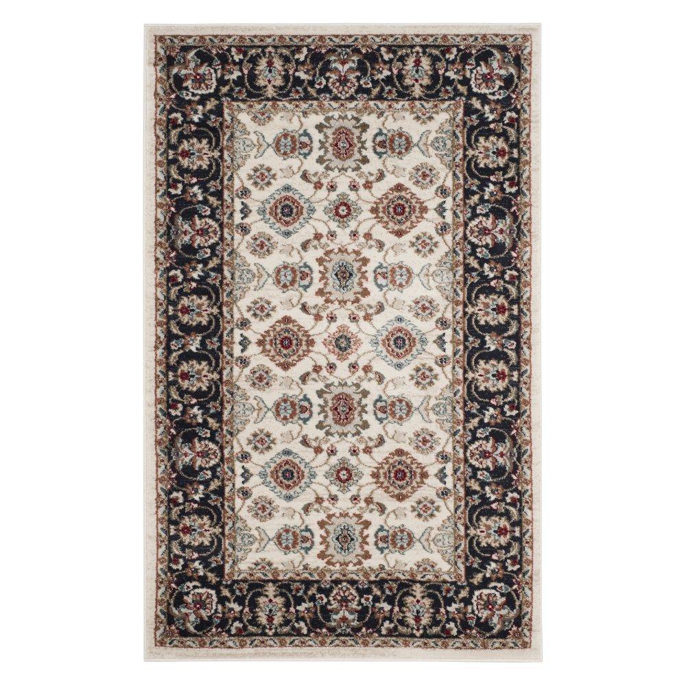 Lyndhurst LNH332 Power Loomed Accent Rug - Cream/Navy - 3'3"x5'3" - Safavieh.