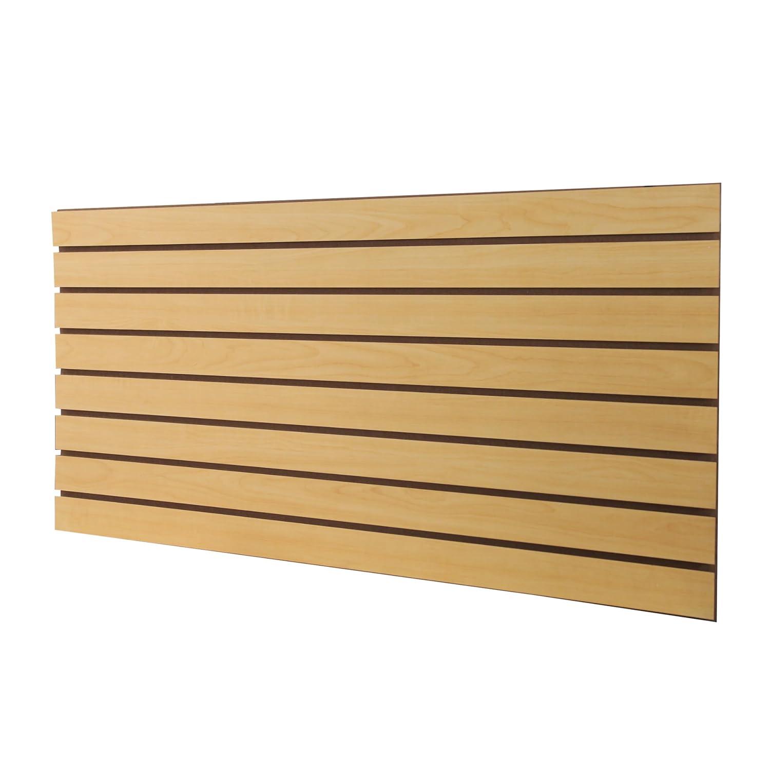 SSWBasics 4 ft x 2 ft Horizontal Maple Slatwall Panels - Pack of 2