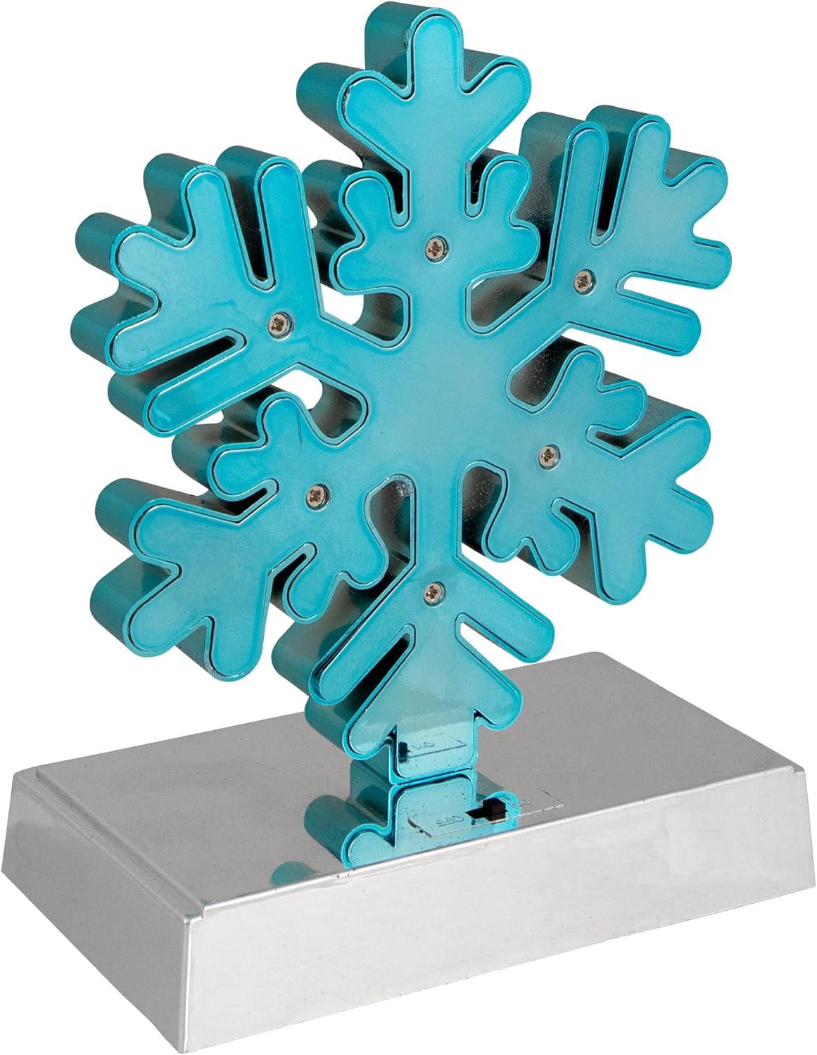 Northlight LED Lighted Glitter Snowflake Christmas Stocking Holder - 7" - Blue