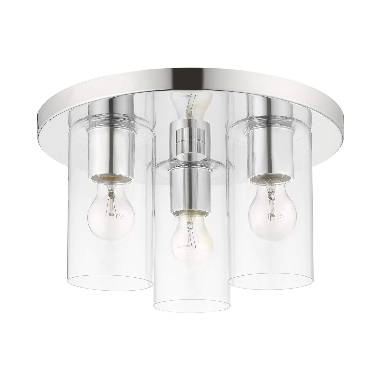 Livex Lighting Zurich 3 - Light Flush Mount in  Brushed Nickel