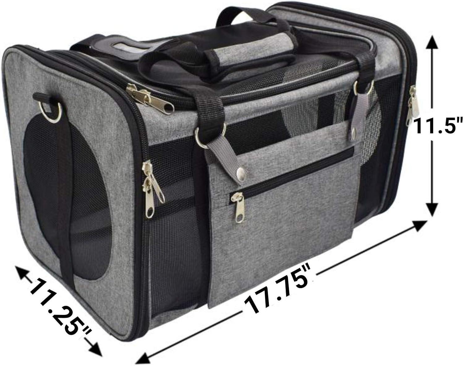 Platinum Gray Airline Approved Soft Sided Pet Carrier