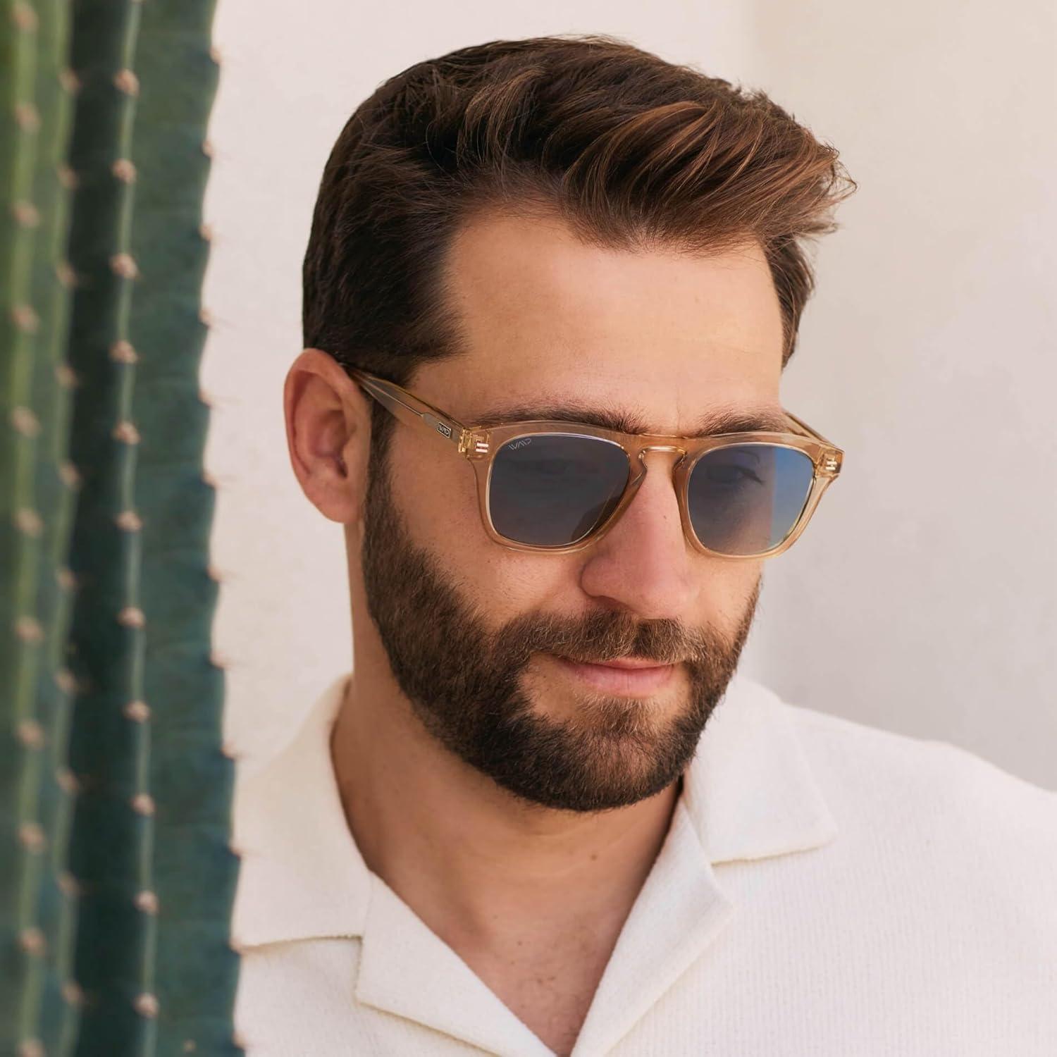 WMP Eyewear Rectangle Polarized Mens Sunglasses