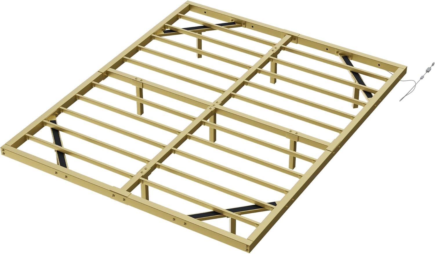 Alwyn Home Floating Bed Frame With Led Lights Metal Platform Bed, No Squeak