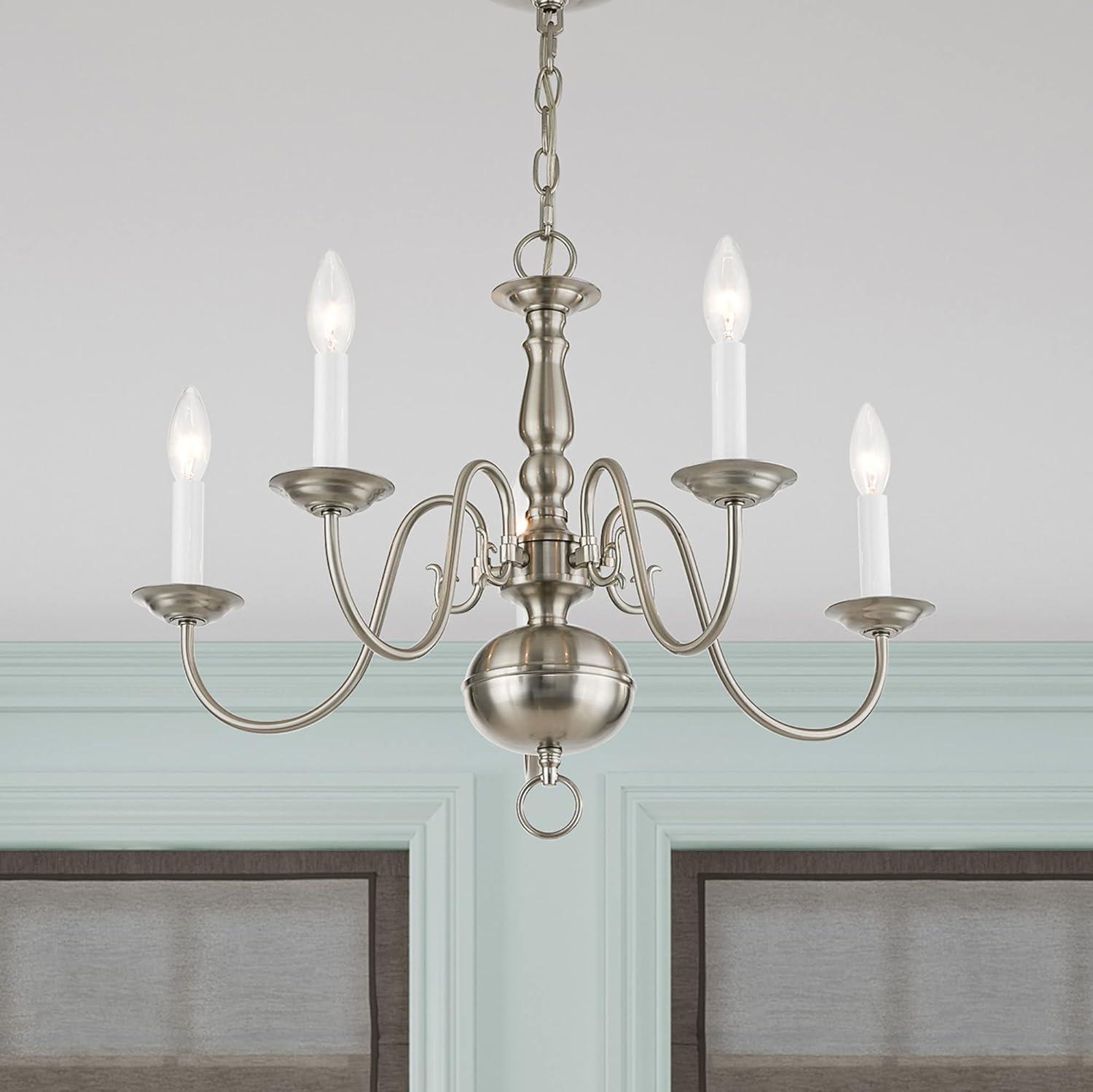 Elegant Williamsburgh 5-Light Bronze Steel Chandelier