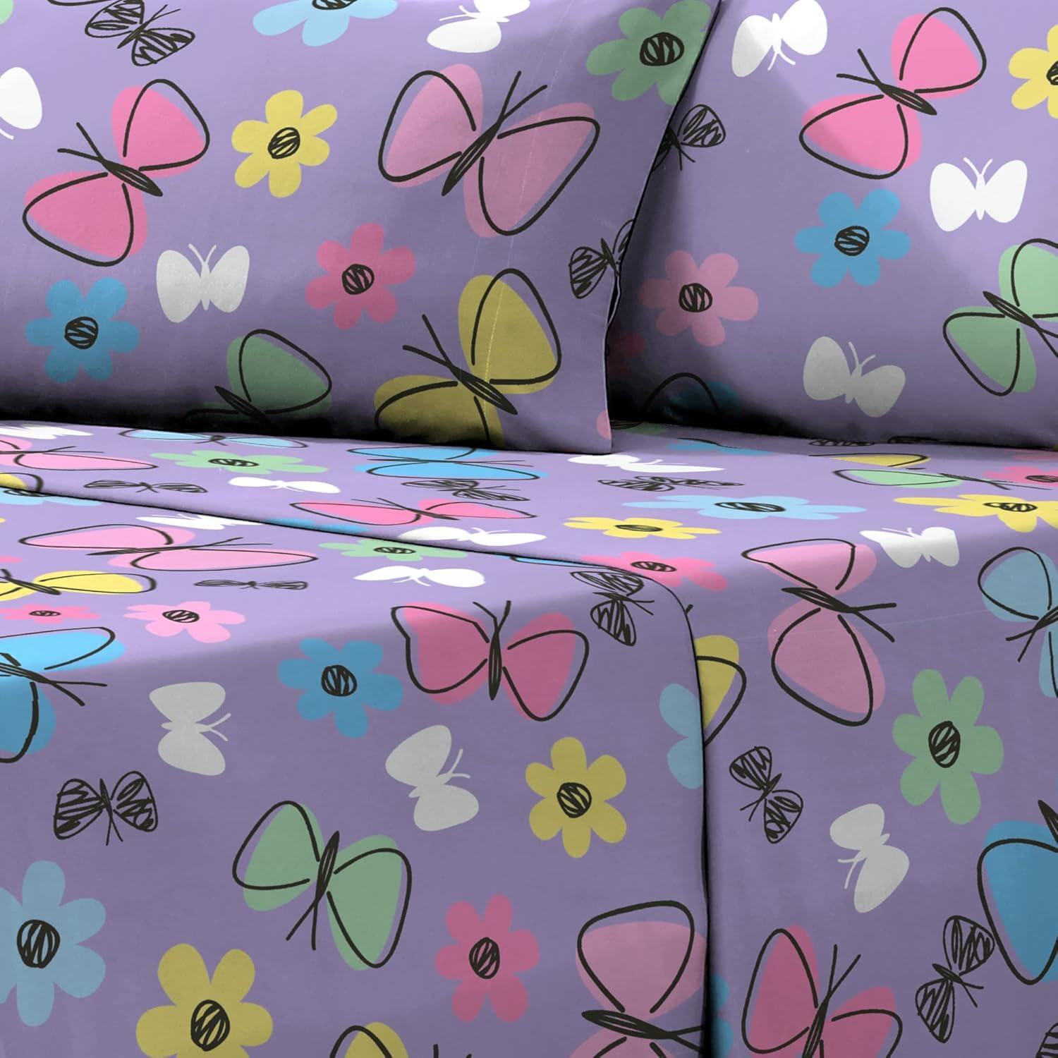 Microfiber Floral Sheet Set