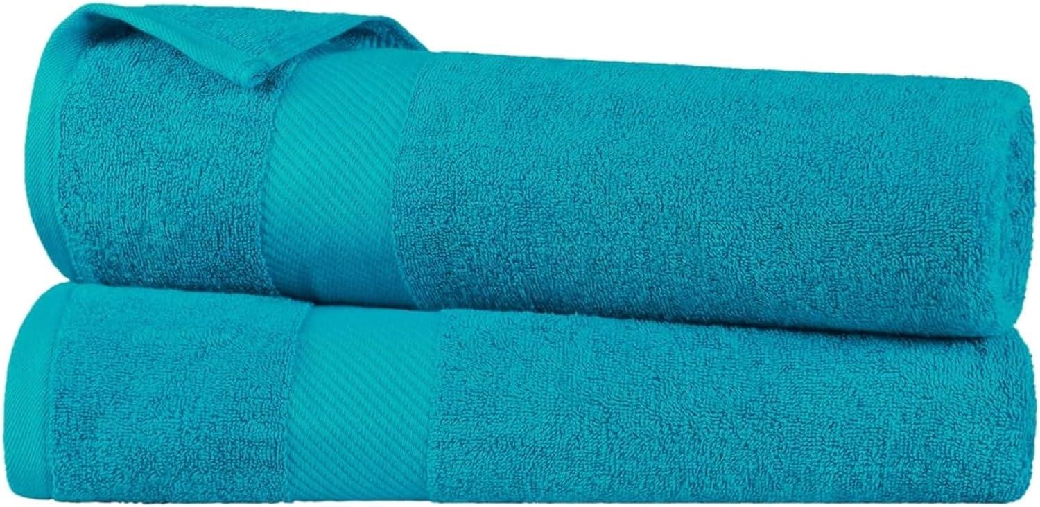 Superior Kendell Egyptian Cotton Bath Sheets, Set of 2, Capri Breeze
