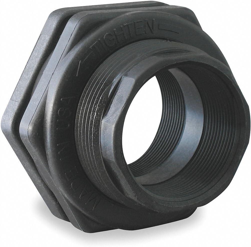 Banjo Bulkhead Tank Fitting,EPDM,2 3/16"L,Poly TF050