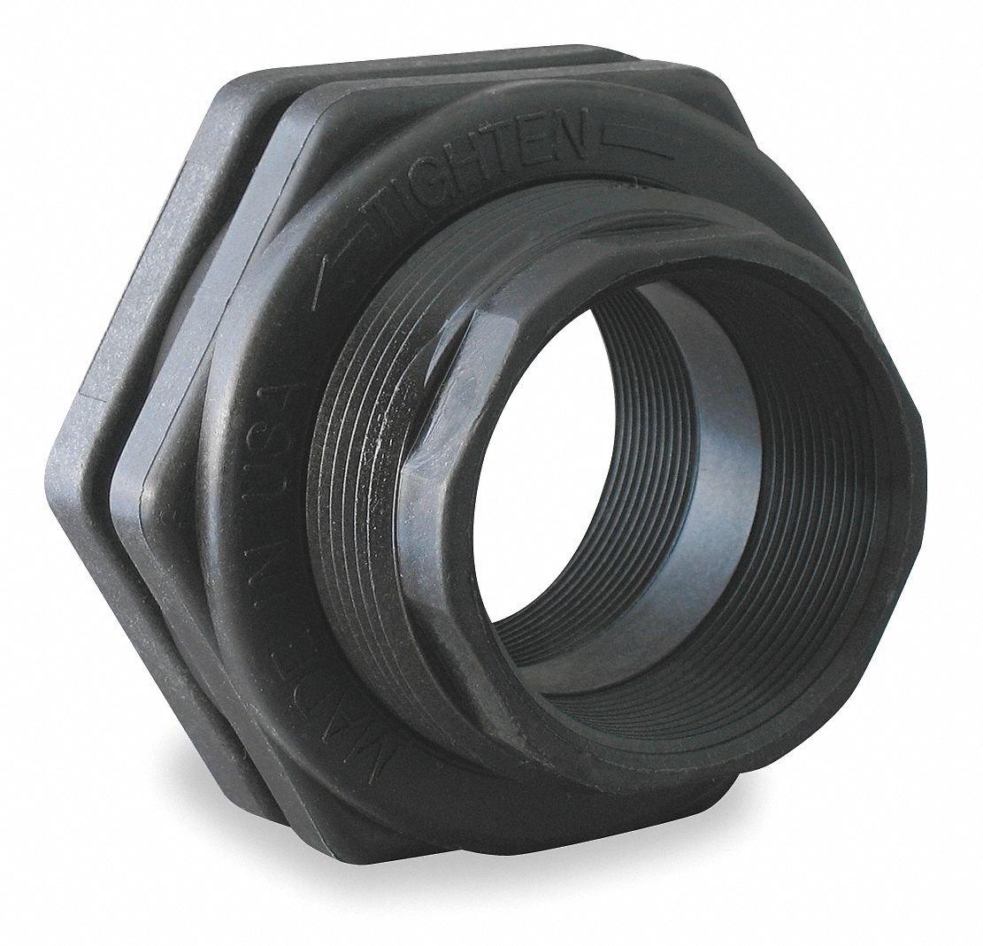 Banjo Bulkhead Tank Fitting,EPDM,2 3/16"L,Poly TF050