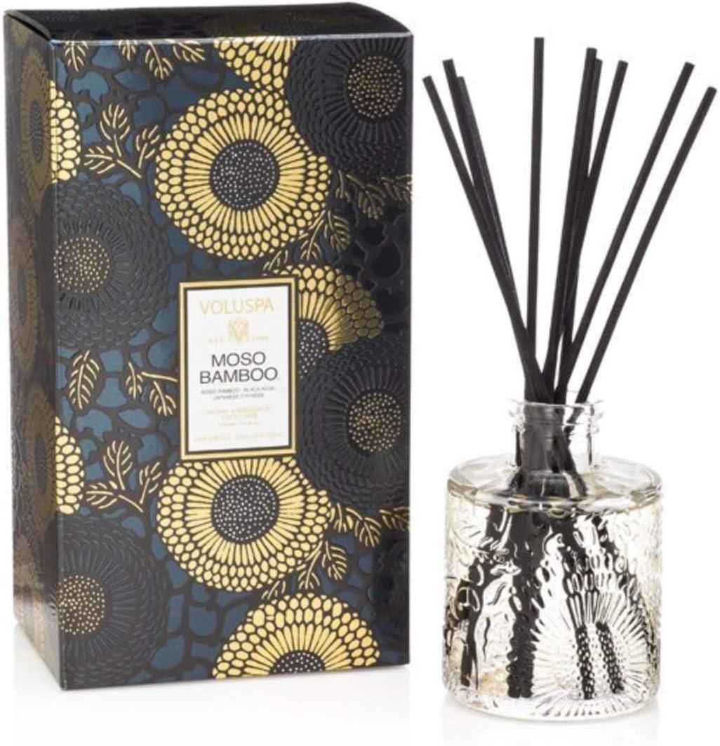 Moso Bamboo Reed Diffuser with Embossed Glass Bottle
