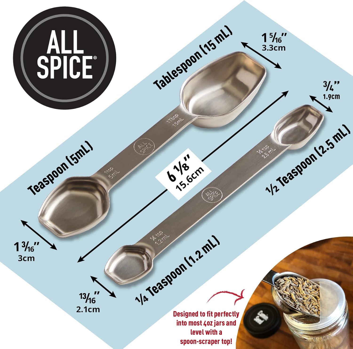 Stainless Steel Double Sided Measuring Spoon- Teaspoon and Tablespoon