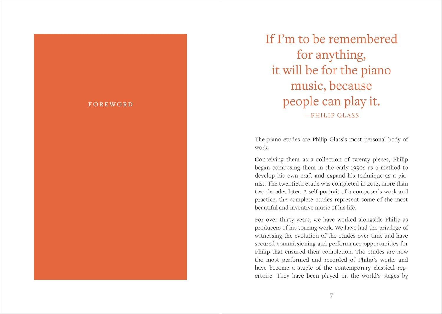 Philip Glass Piano Etudes Complete Folios 1-20 with Essays