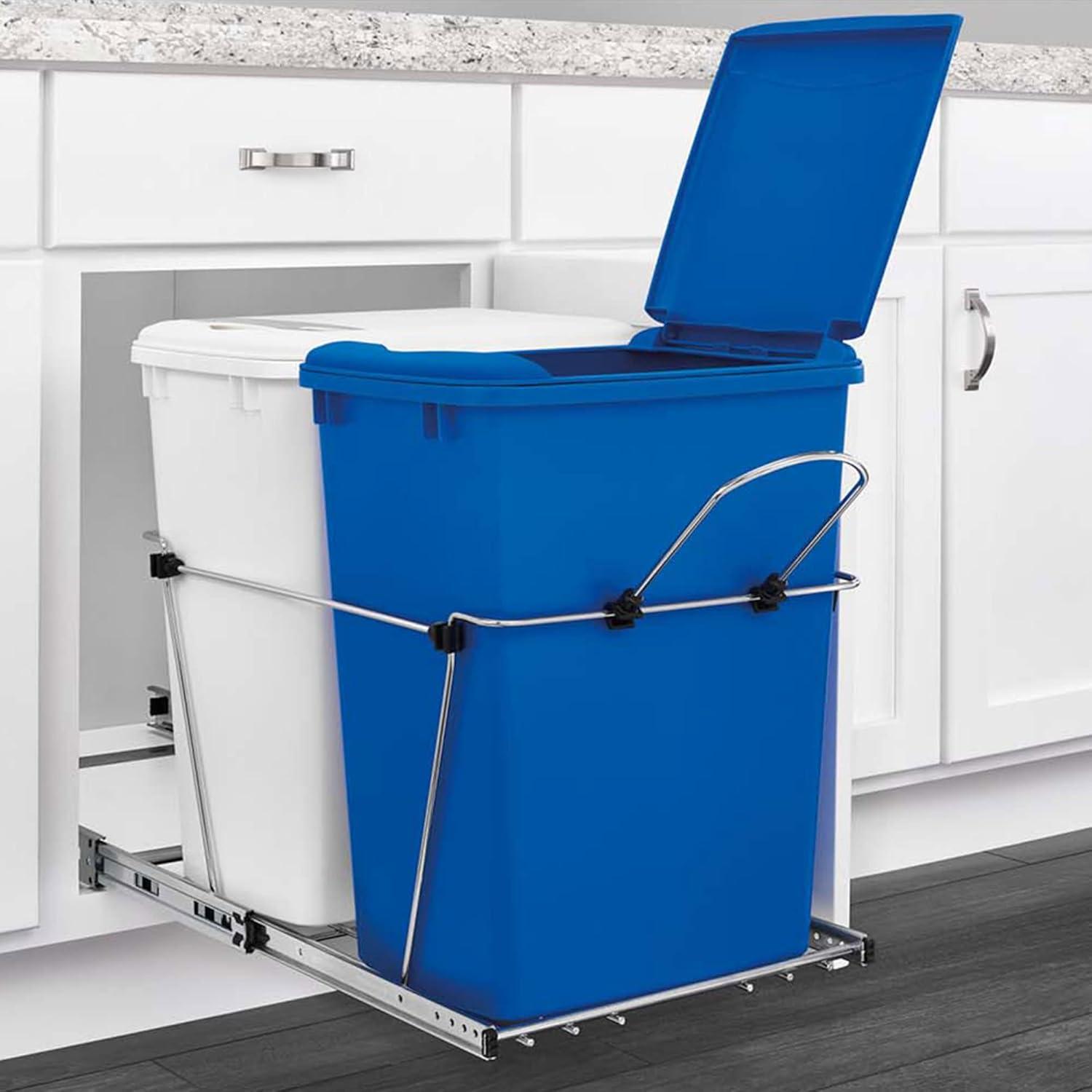 Double Sliding Pull-Out Waste Bin Containers