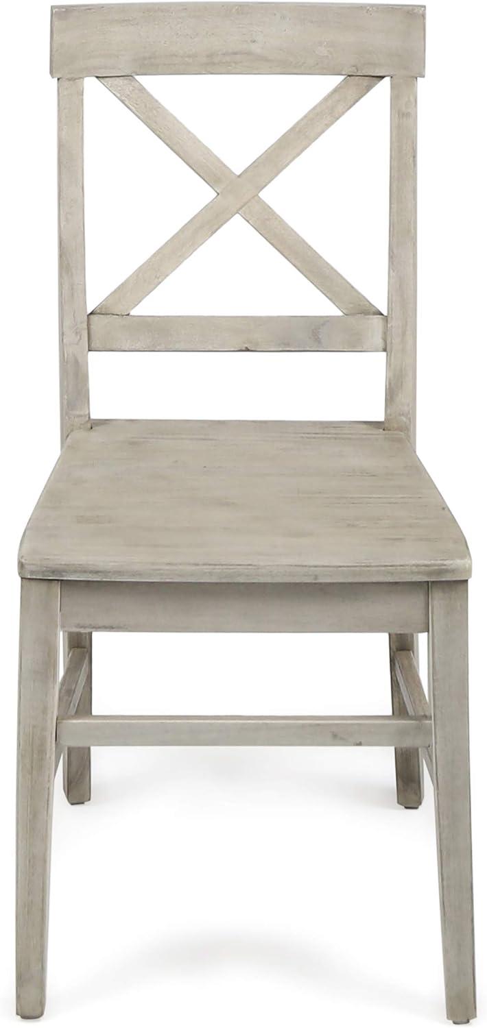 Kaniz Farmhouse Acacia Wood Dining Chairs