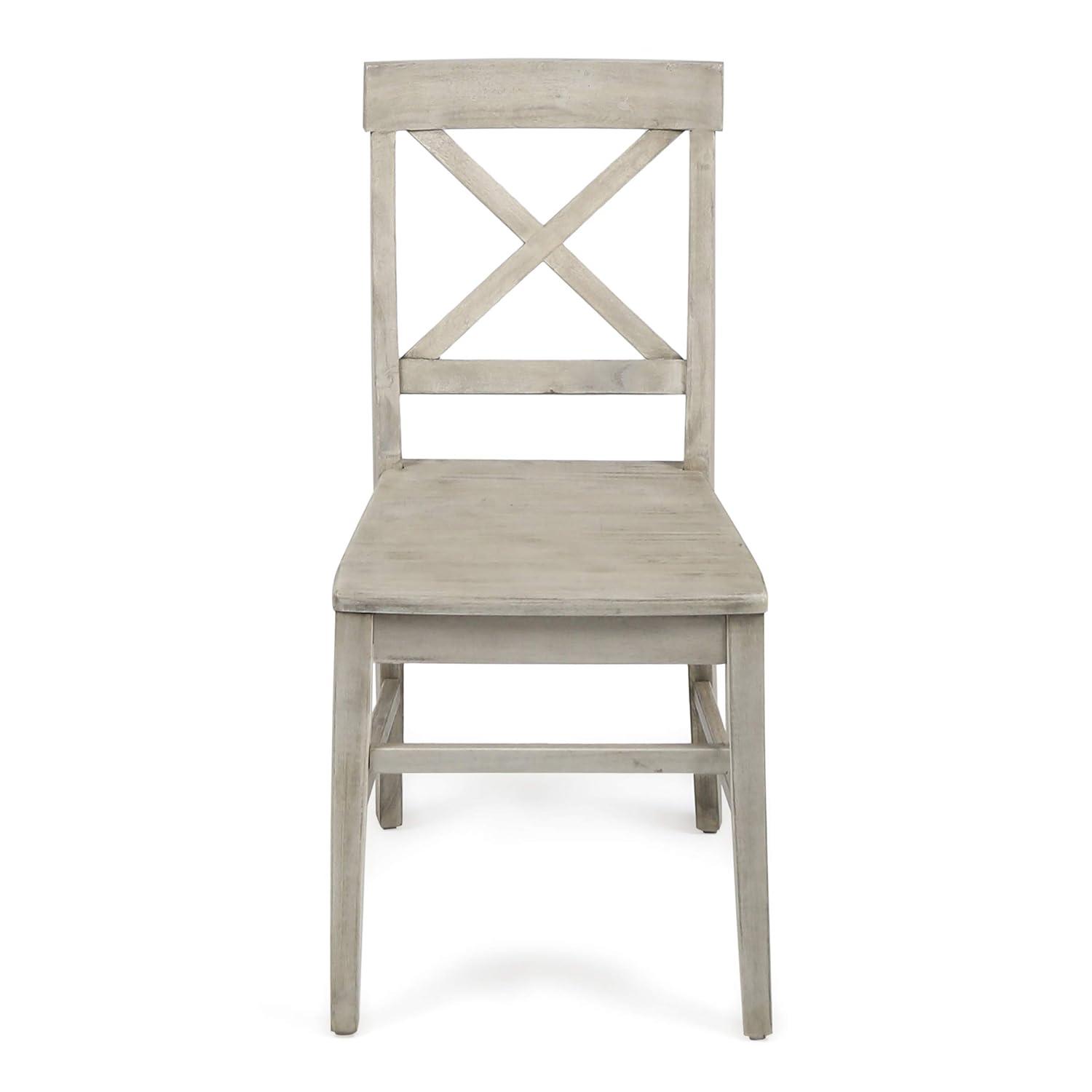 Kaniz Farmhouse Acacia Wood Dining Chairs