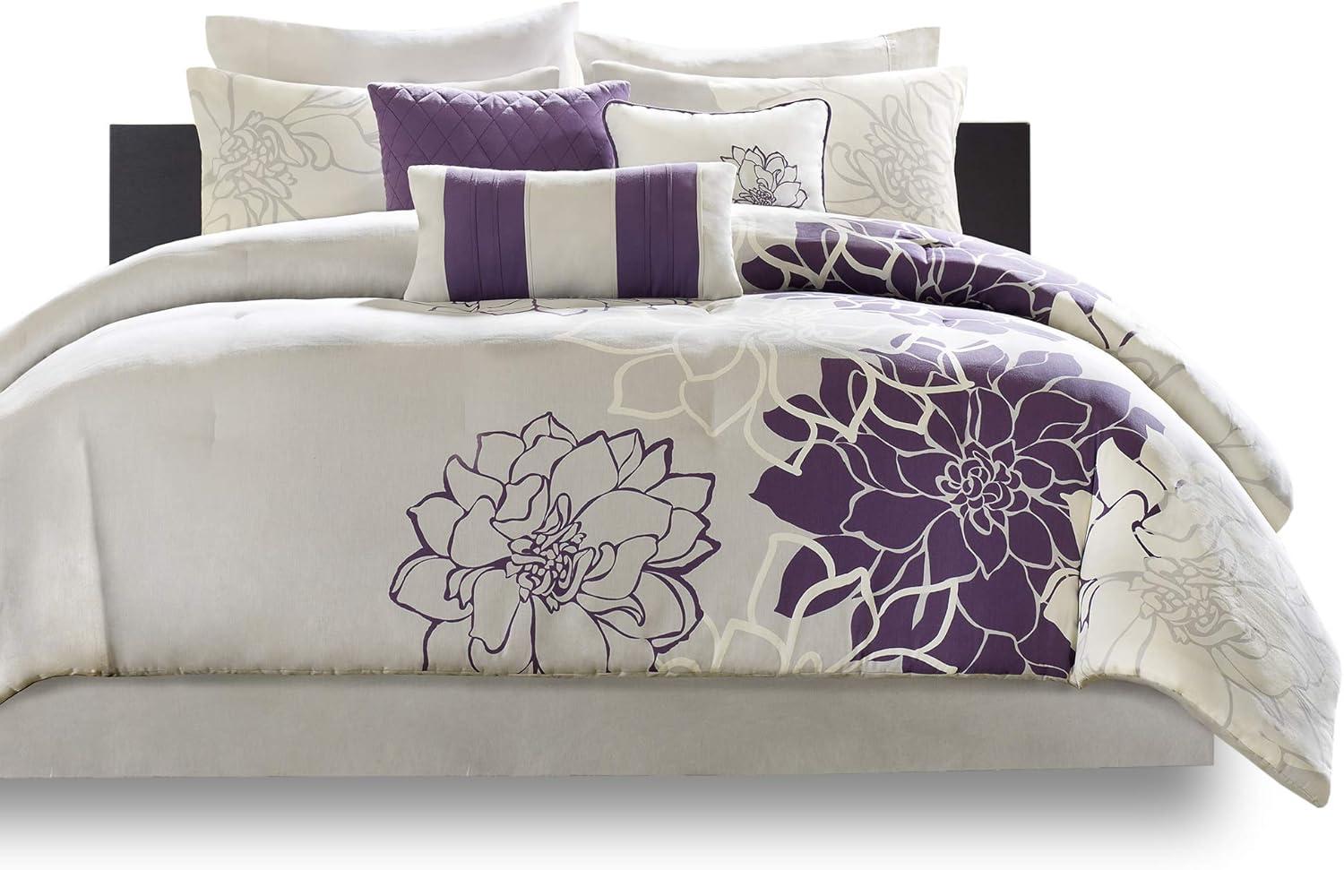 Madison Park Lola 7 Piece Floral Cotton Comforter Set
