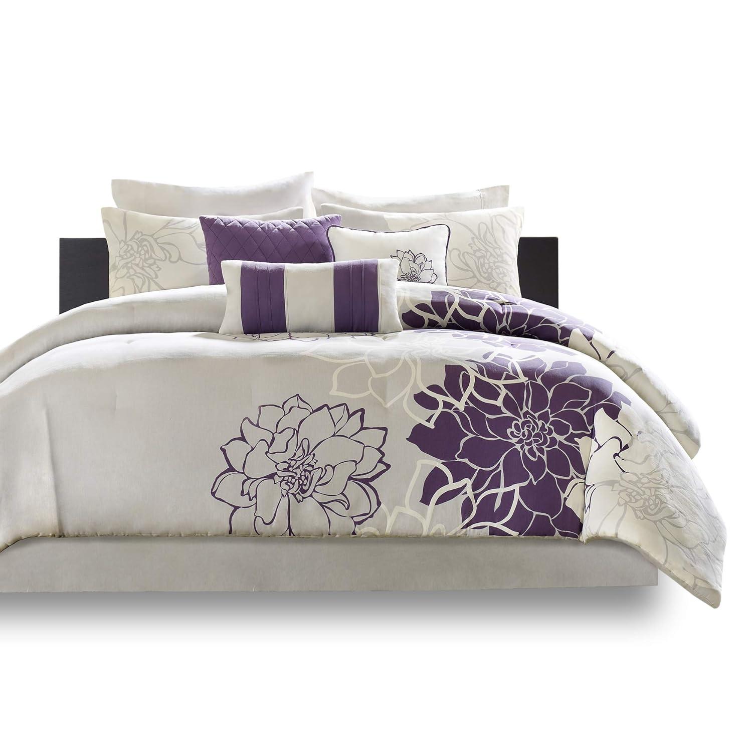 Madison Park Lola 7 Piece Floral Cotton Comforter Set