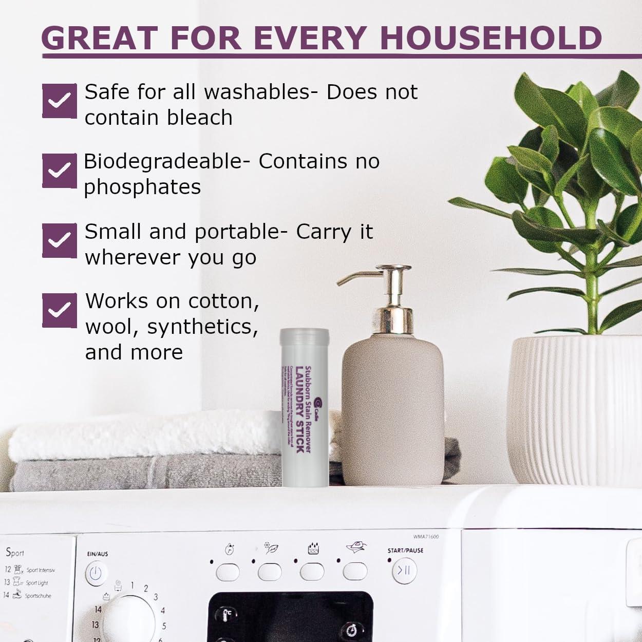 Compact White Laundry Stain Remover Stick for Fabrics