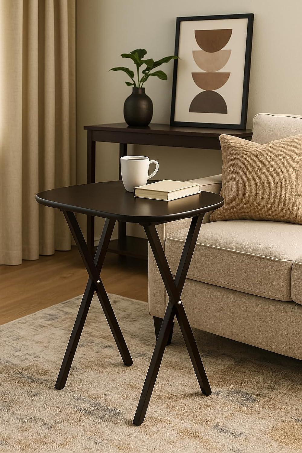 2pc Cade Oversize Oblong Snack Table Coffee - Winsome: No Assembly, Wood Frame, 25lb Capacity