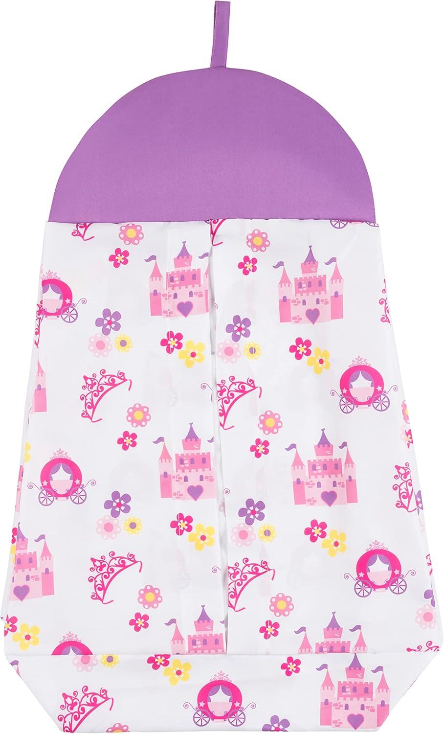 Everyday Kids 3 Piece Girls Crib Bedding Set -Princess Storyland