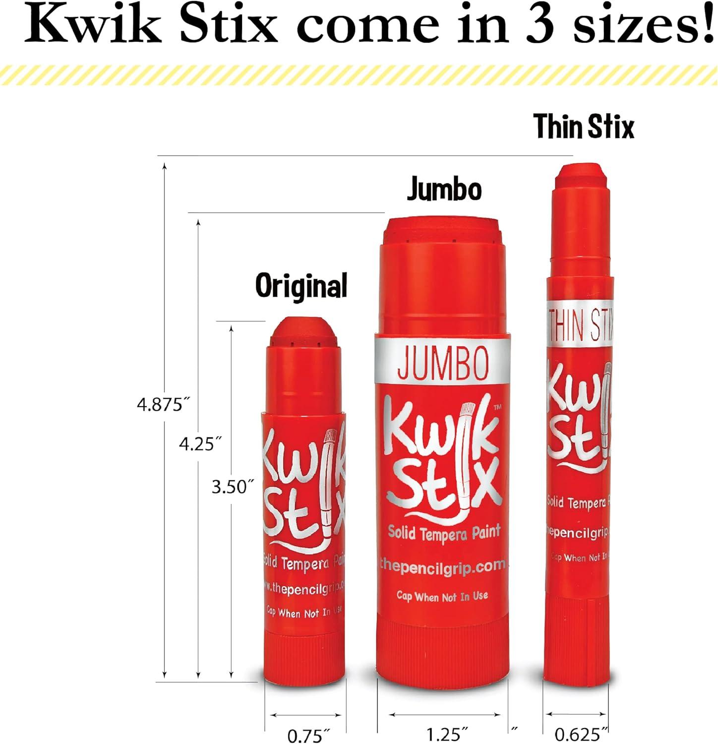 Kwik Stix 12-Pack Classic Colors Washable Tempera Paint Sticks