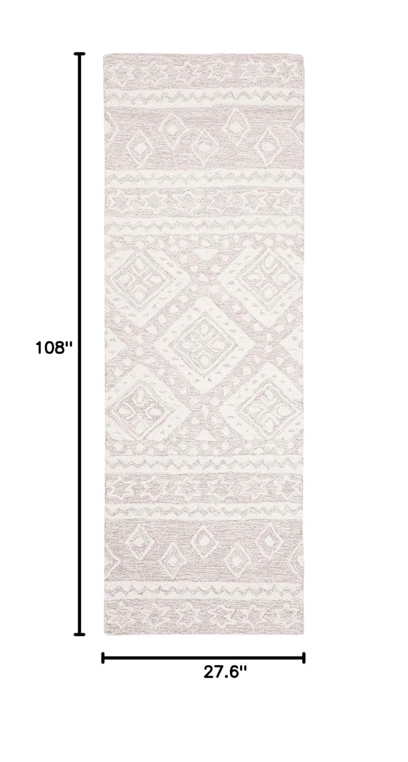 Micro-Loop MLP501 Hand Tufted Indoor Runner Rug - Beige/Ivory - 2'3"x9' - Safavieh