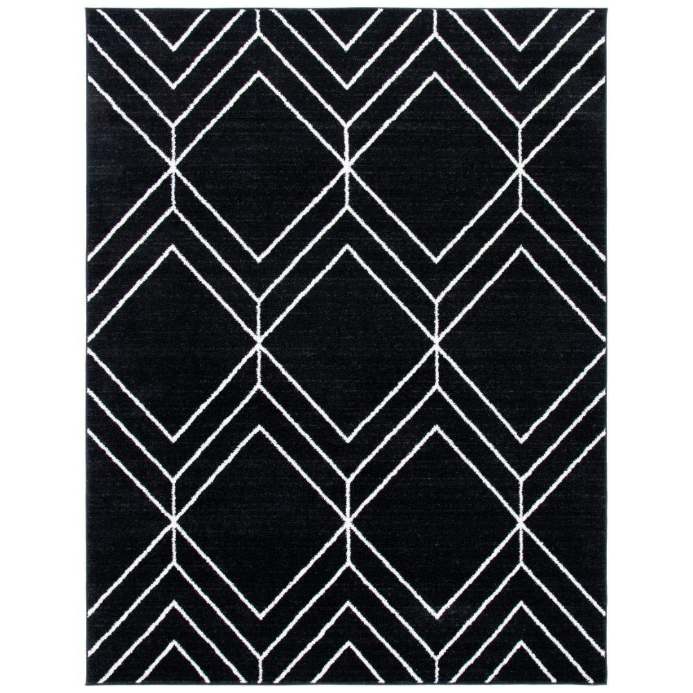Adirondack ADR241 Machine Made Indoor Area Rug - Black/Ivory - 8'x10' - Safavieh