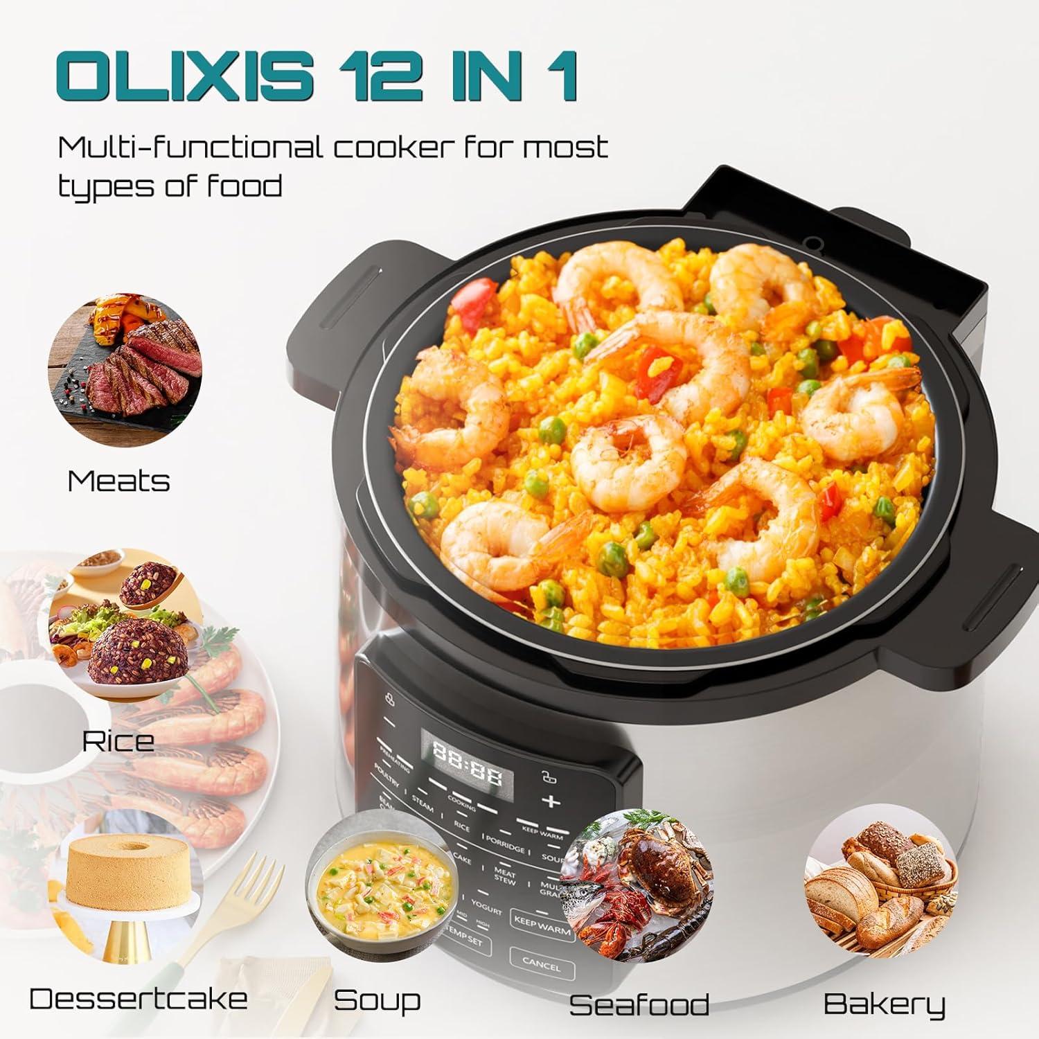 JIONJOY 16-in-1 Stainless Steel Electric Pressure Cooker: Multi - function Cooker with Digital Controlr- 8 Quarts
