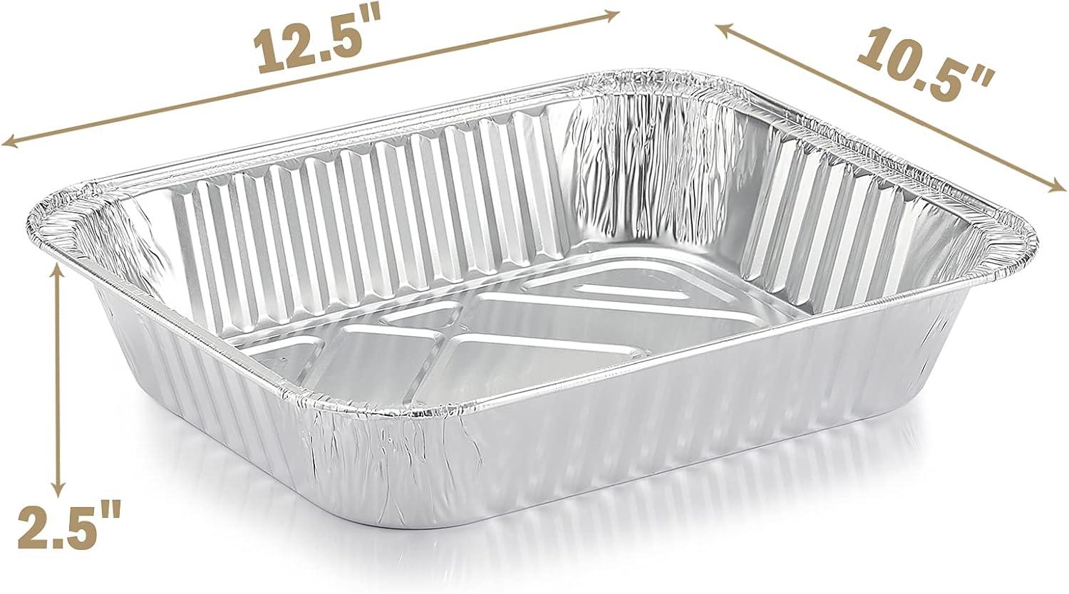 Stock Your Home 9x13 Disposable Aluminum Foil Pans - 30 Pack - for Cooking, Heating, Storing, Prepping Food