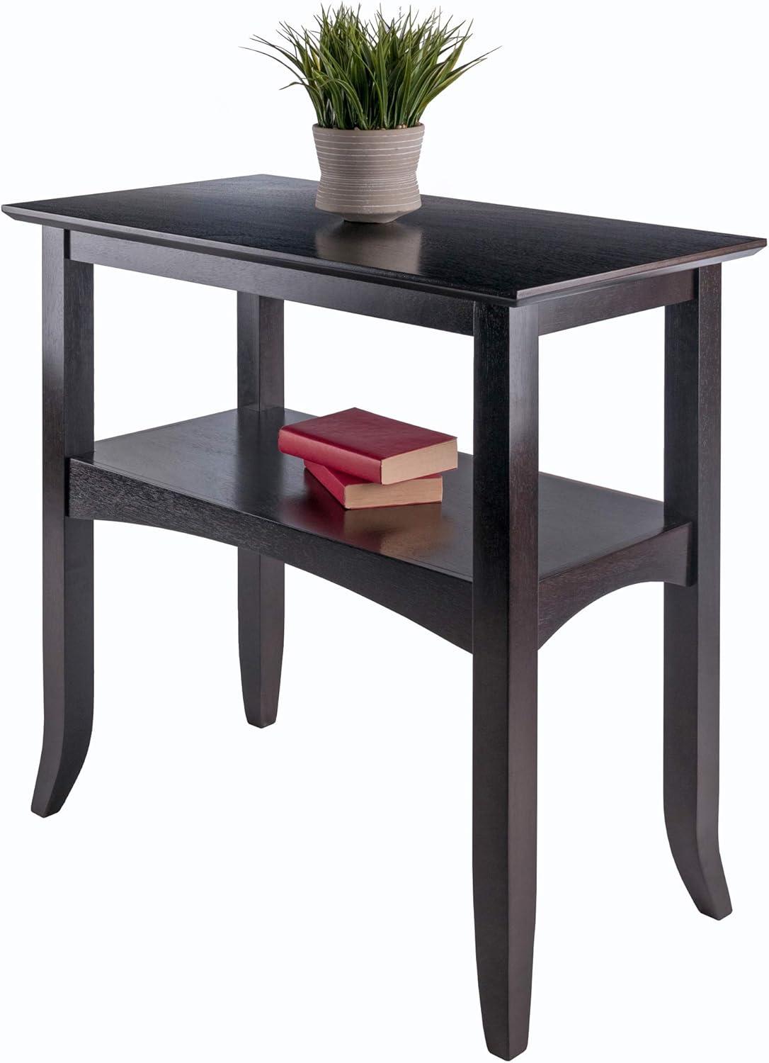 Winsome Camden Console Table Coffee: Traditional Style, Fixed Shelf, Wood Composite Frame, for Entryway or Living Room