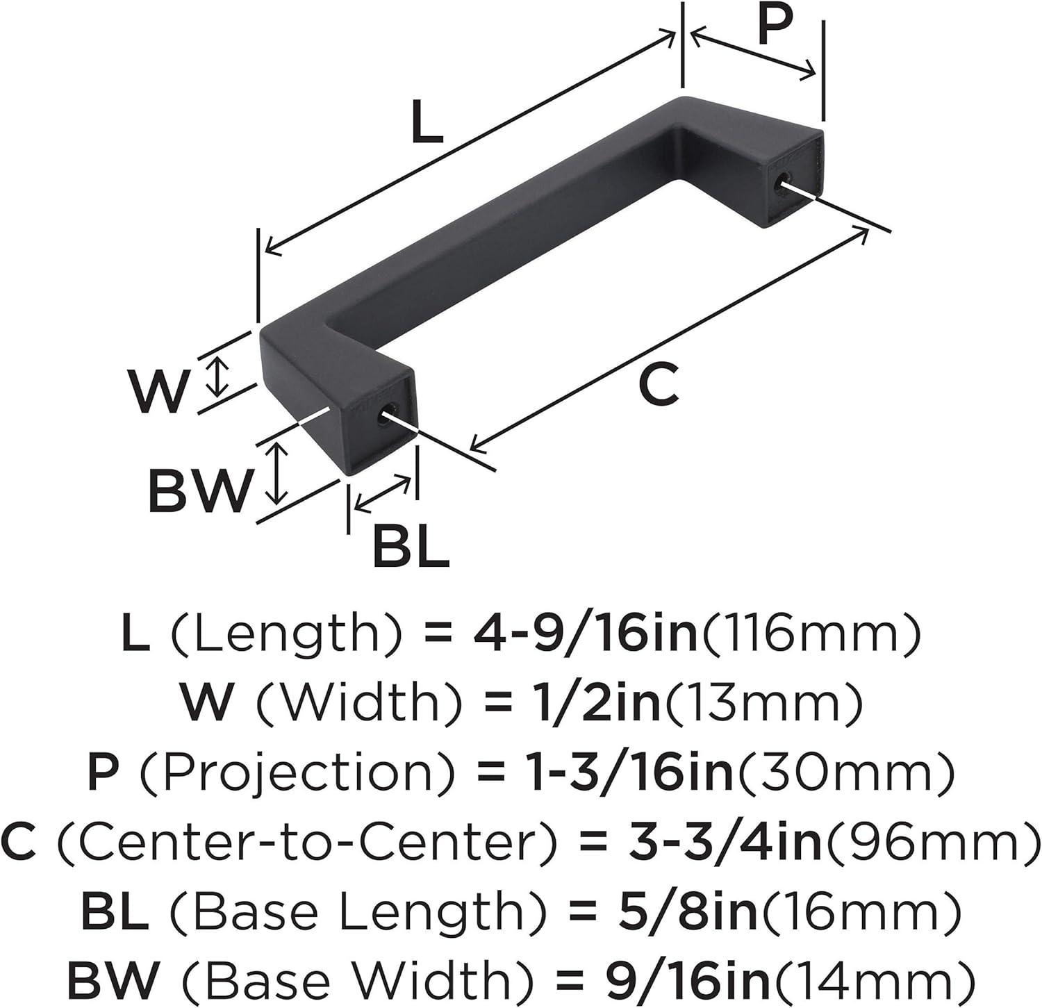 Black Bronze 3-3/4 Inch Center to Center Bar Pull