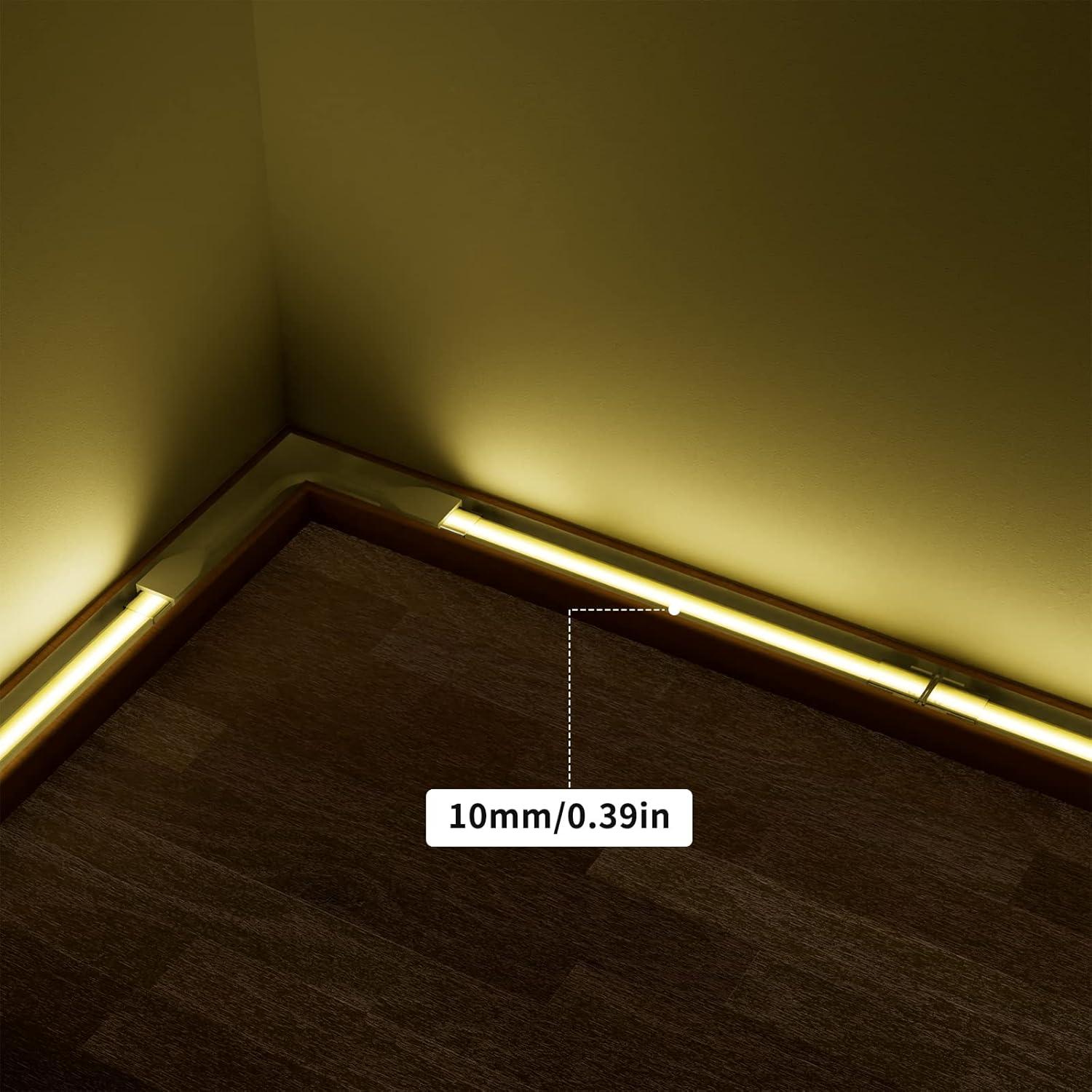 PAUTIX Connectors for IP68 Waterproof COB LED Strip Light,LED Extension Connector Kit,4 Transparent Gapless Combination Connectors,2 Pairs Dual End Jumpers,2 Pairs Strip-to-Wire Connectors