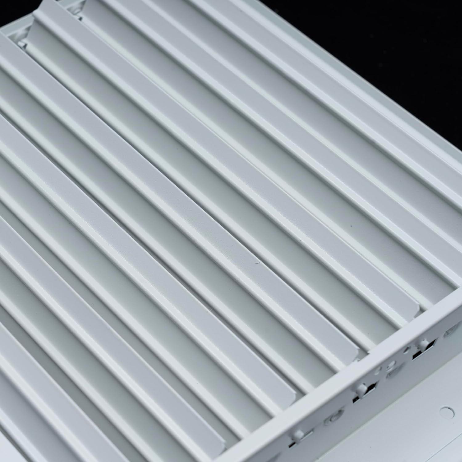 Fits 8x4 Duct Opening Aluminum 3-WAY Adjustable Air Supply Grille by Handua | Curved Blade Register Vent Cover for Sidewall & Ceiling | White | Outer Size: 9.75" X 5.75"