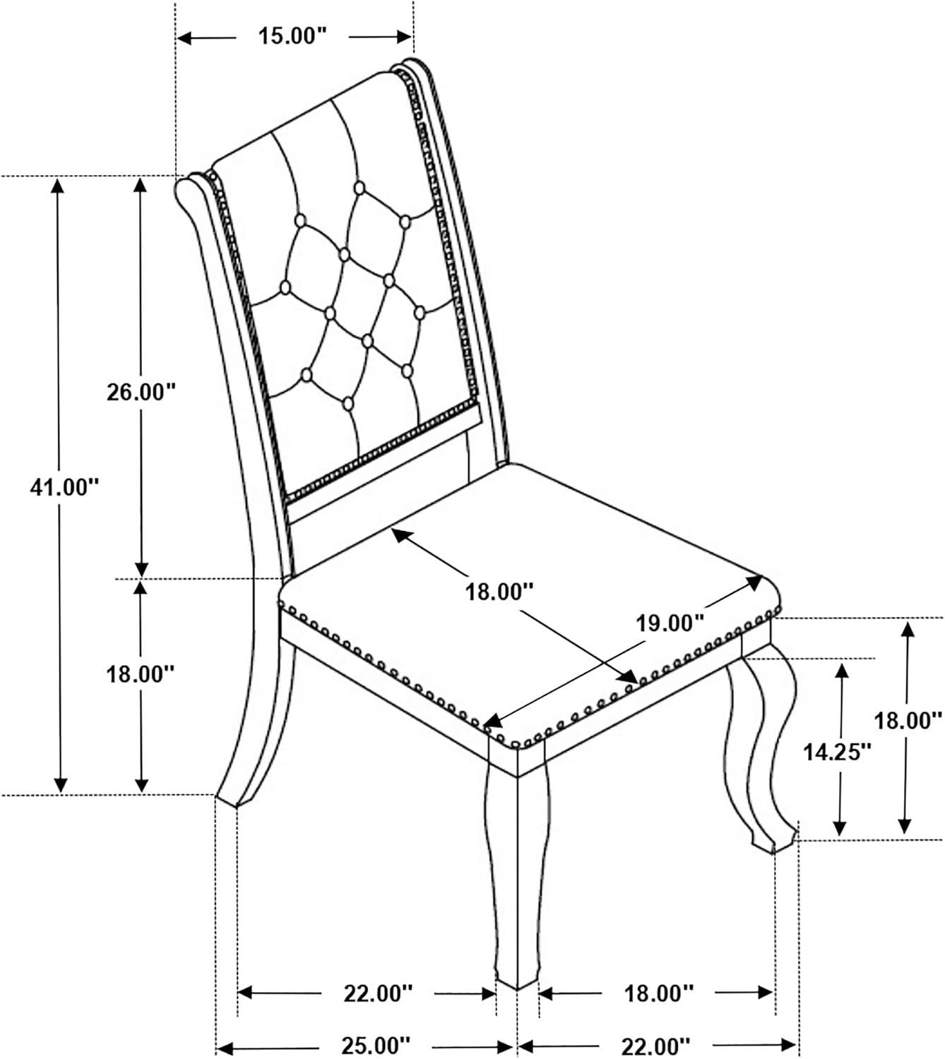 Keeter 19.25'' H Tufted Upholstered Side Chair