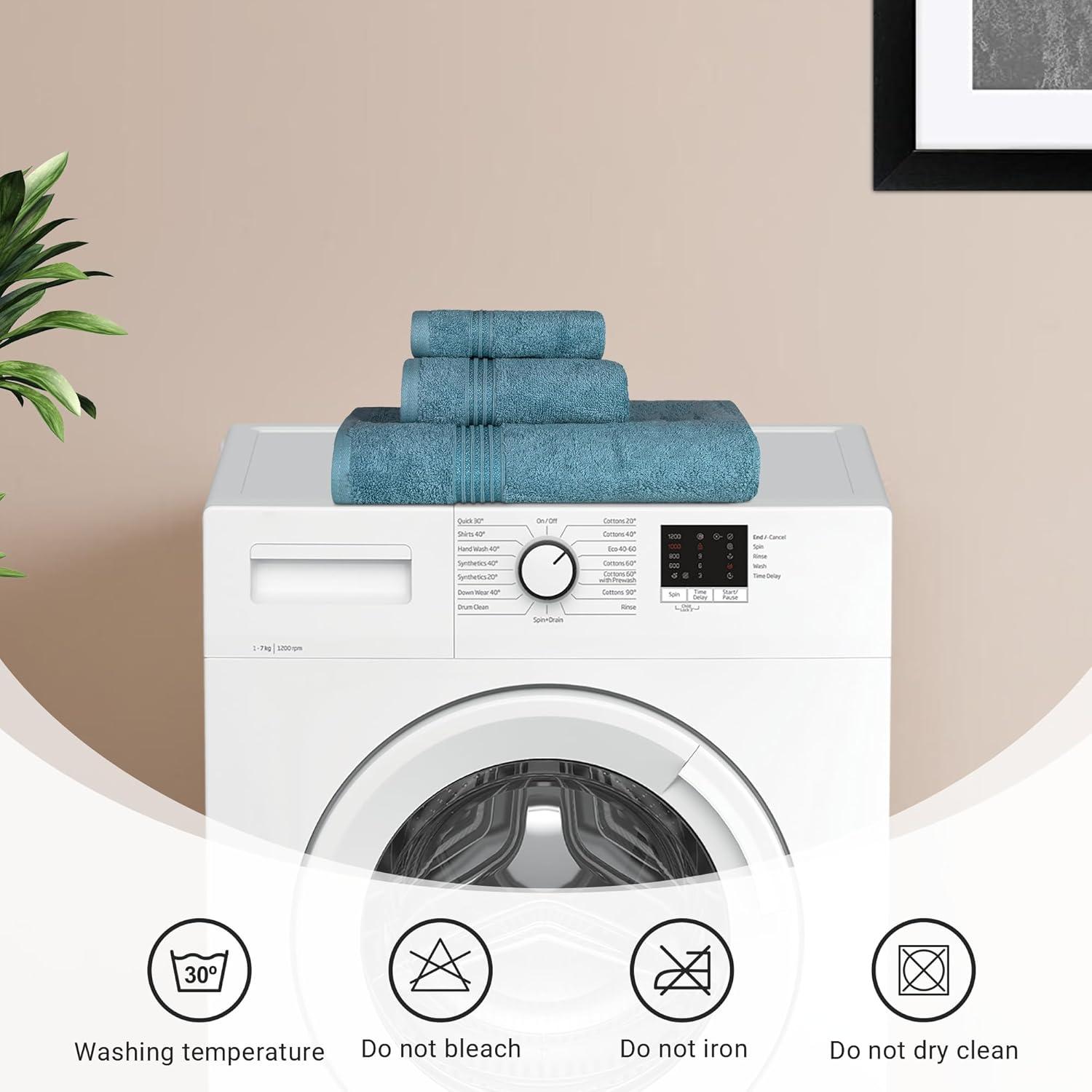 Superior Heritage Certified Egyptian Cotton Plush Absorbent Luxury Bath Towel (Set of 2)