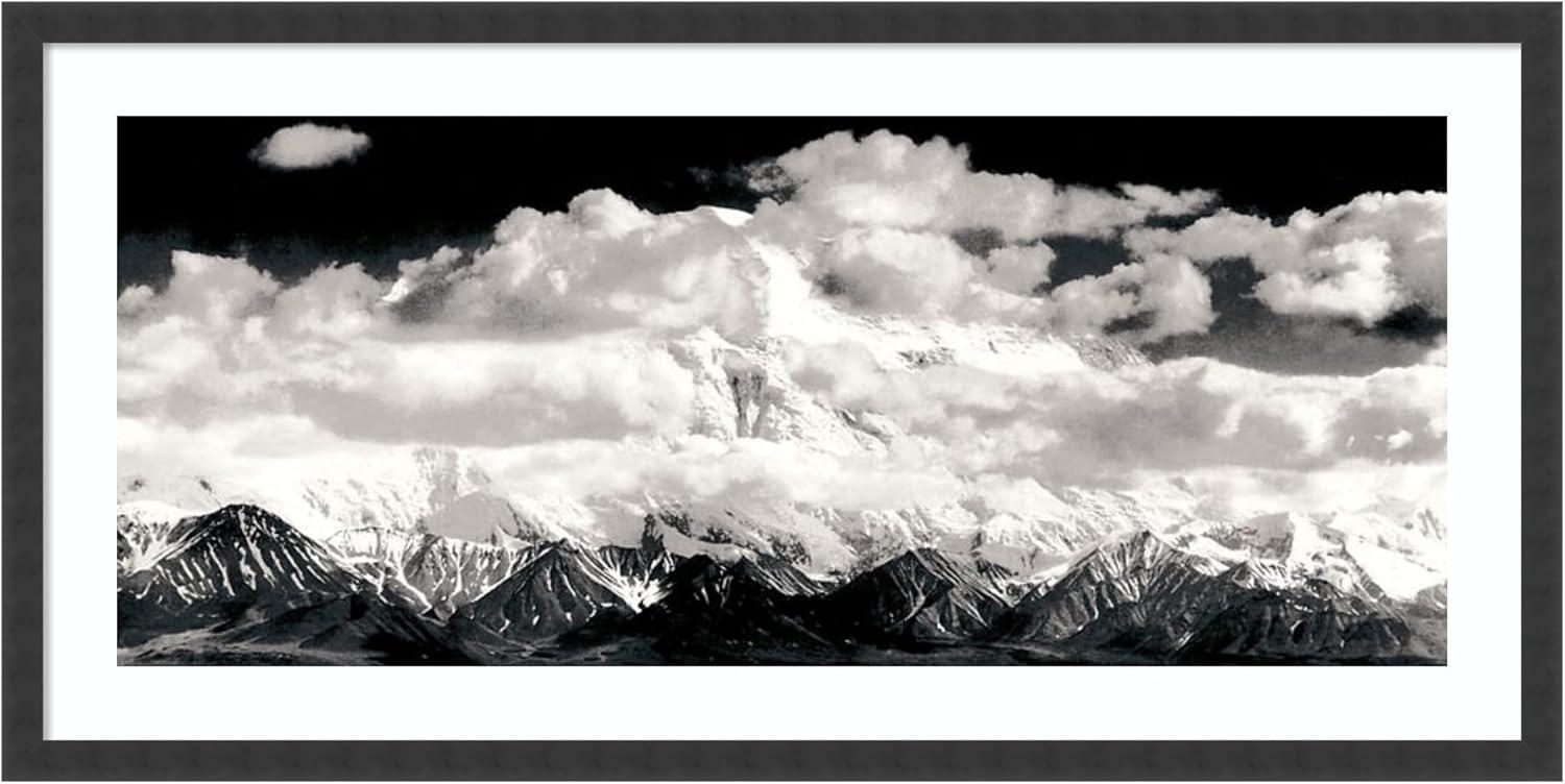 Large Black and White Framed Landscape Photographic Print