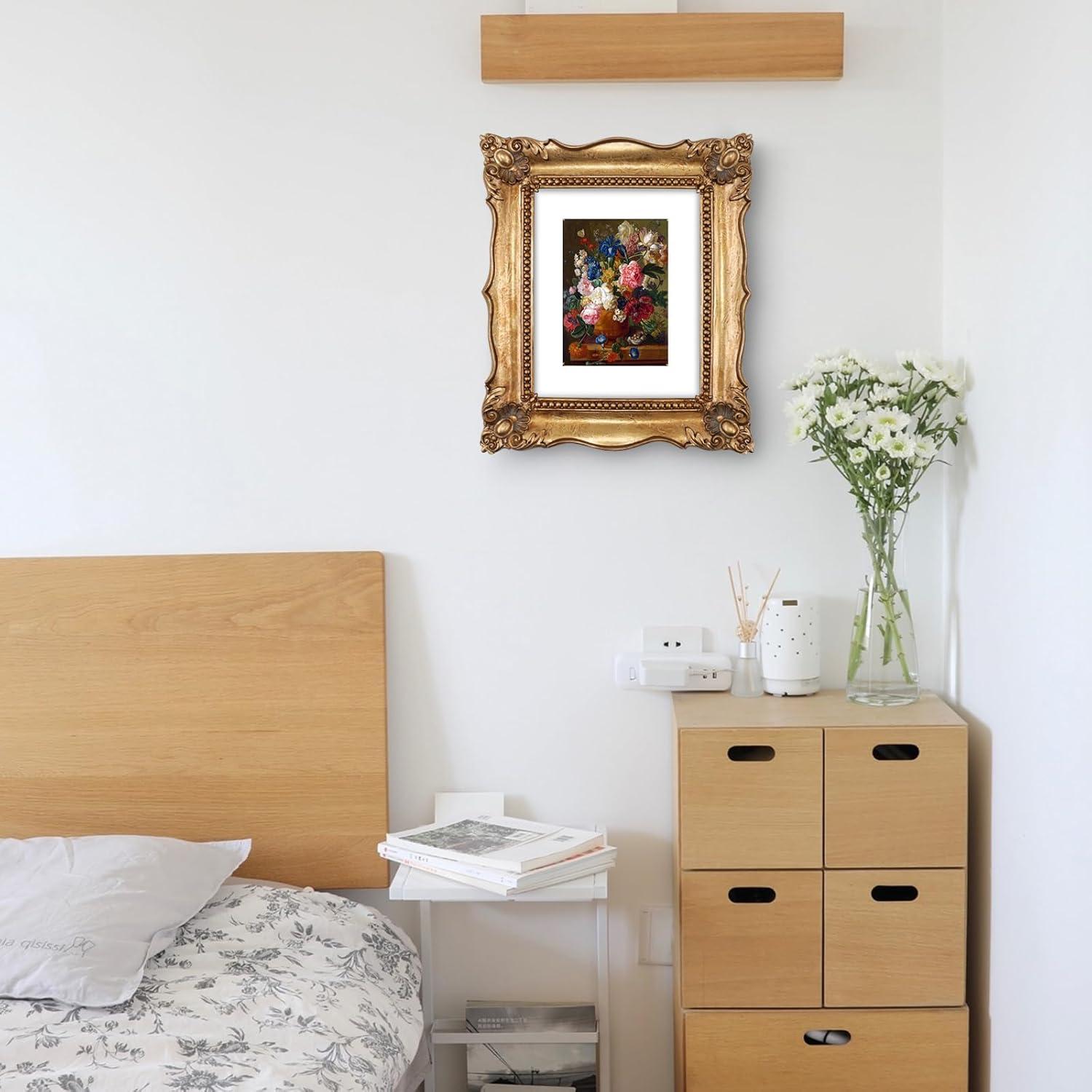 Picture Frames 8x10 for Wall and Tabletop Bronze Photo Frame, Vintage Home Decor