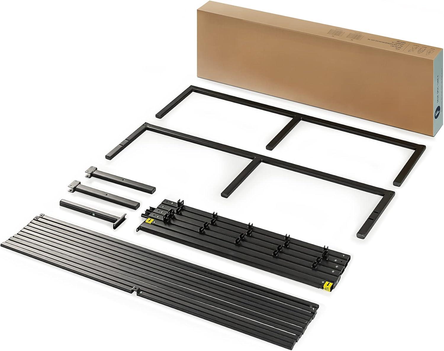 Best Price Mattress 16 Inch Metal Platform Bed Frame, Heavy Duty Steel Slats, Black, Full (SPSC-16BK-F)