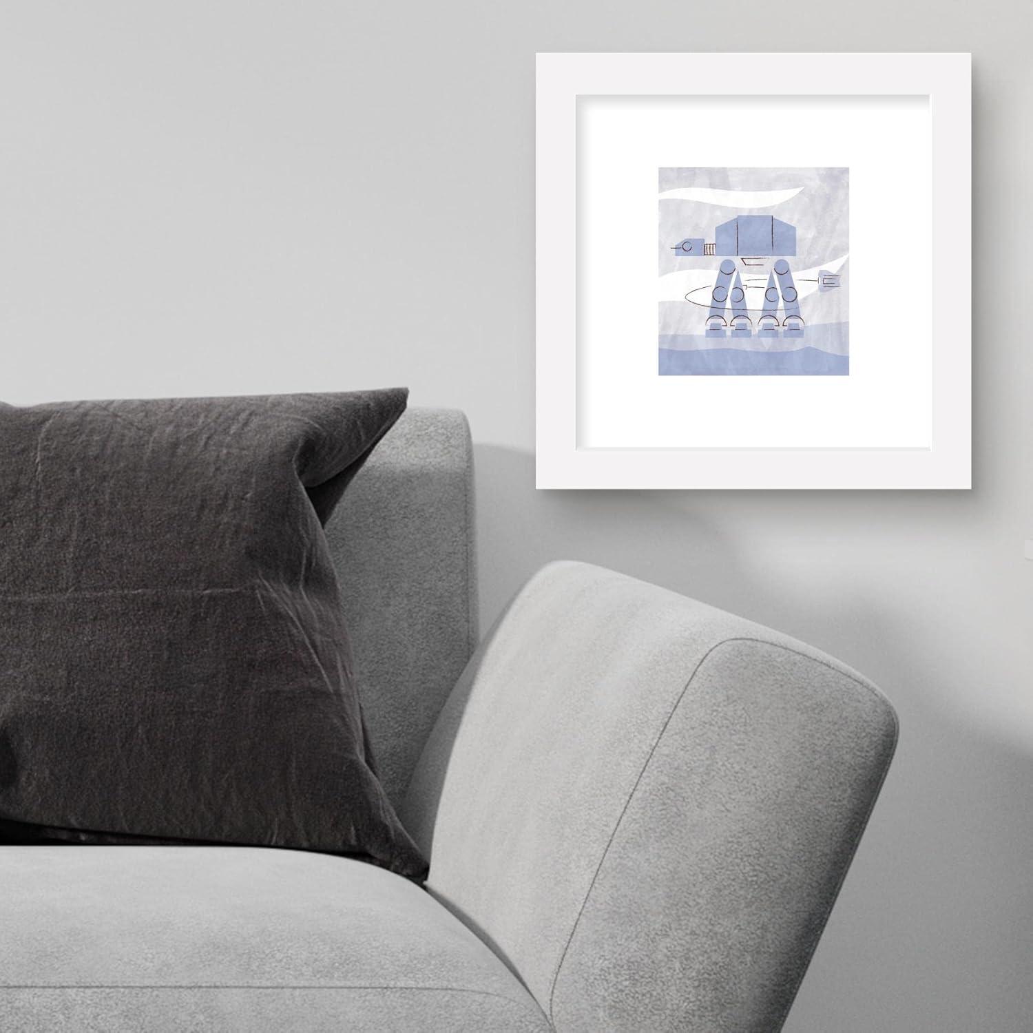 Gallery Pops Star Wars: Saga - Neutral Abstract AT-AT Wall Art, White Framed Version, 12" x 12"