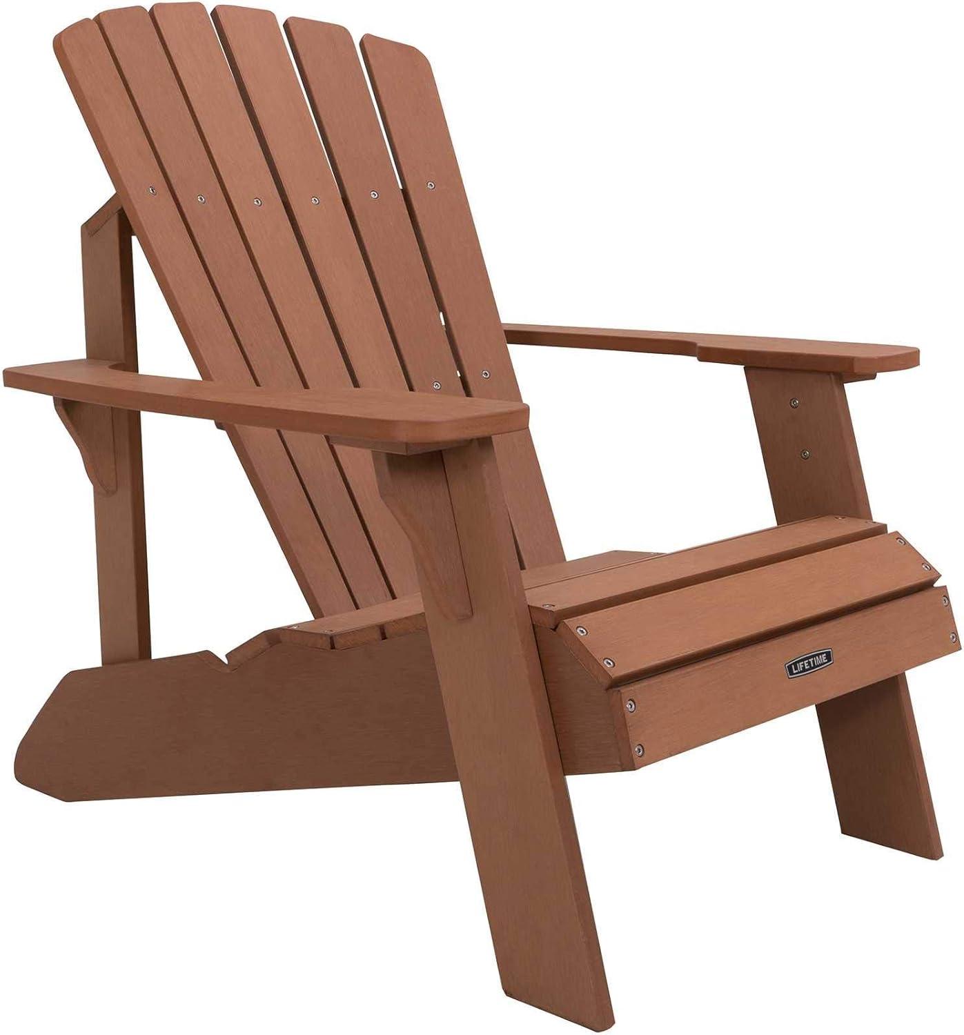 Weather-Resistant Polystyrene Adirondack Chair with Arms