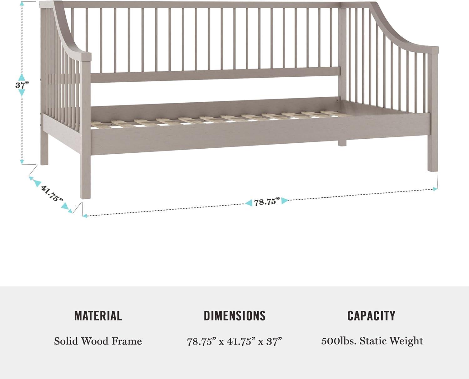 Martha Stewart Twin Neely Solid Wood Platform Daybed