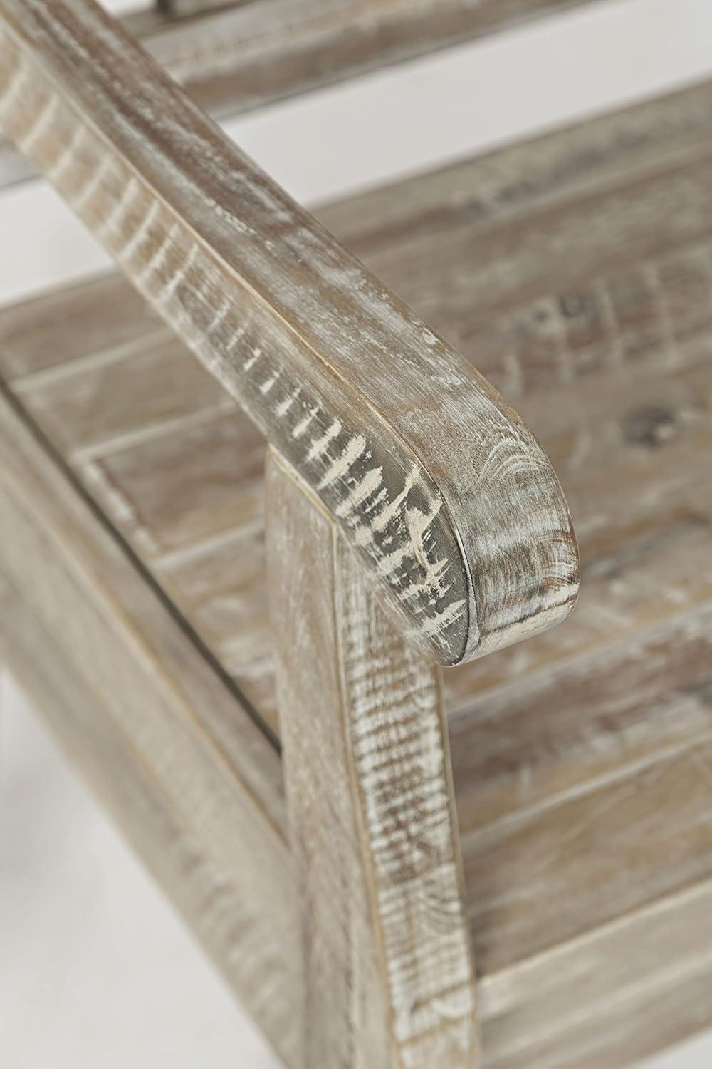 Jofran Artisan's Craft 42" Rustic Farmhouse Distressed Solid Wood Storage Bench