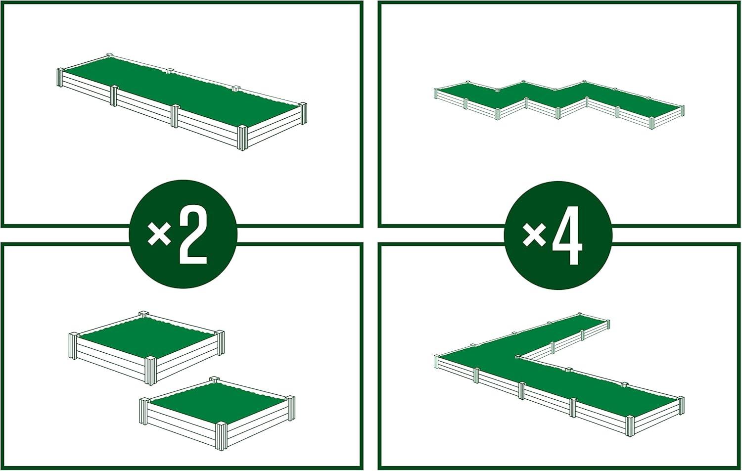 Urbana 4 ft x 4 ft Vinyl Raised Garden Bed