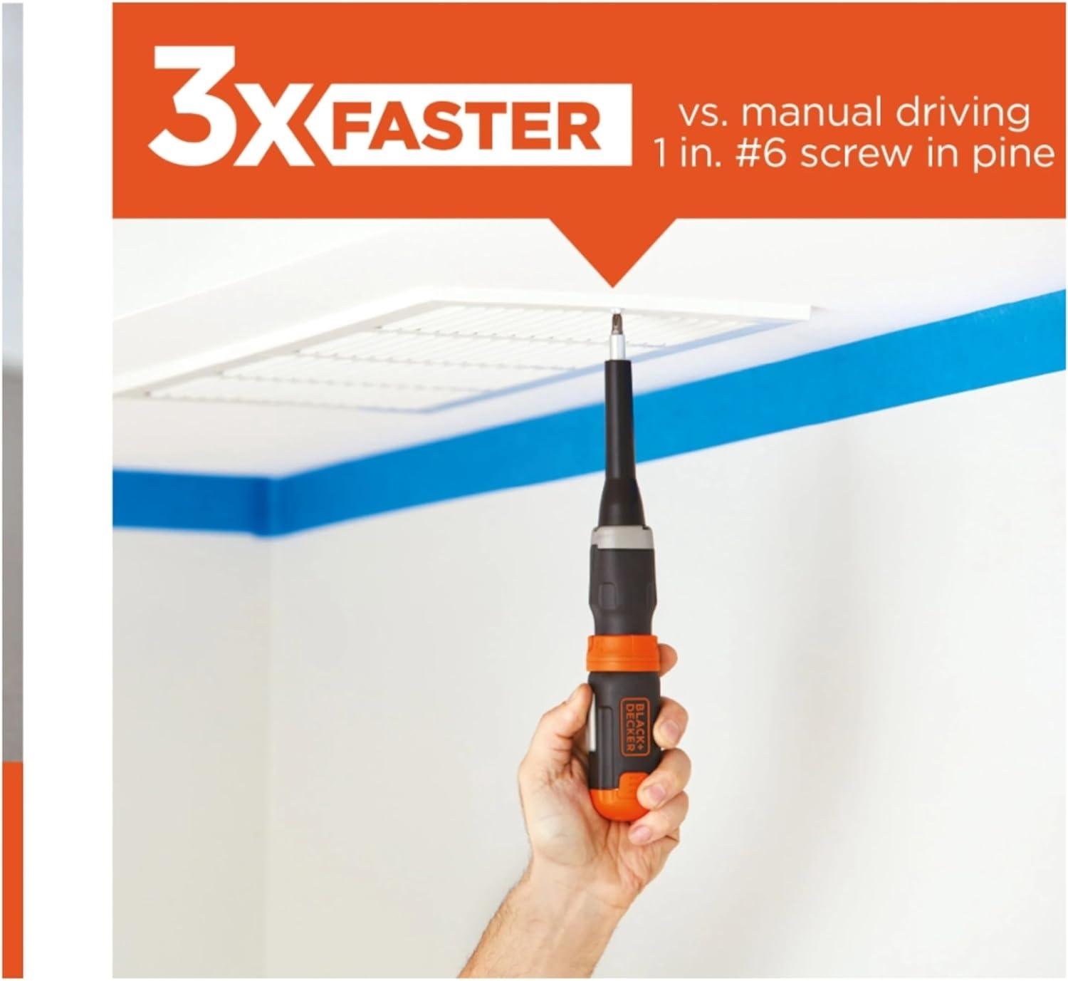 BLACK+DECKER 6V Alkaline Screwdriver, Bcf601Aa