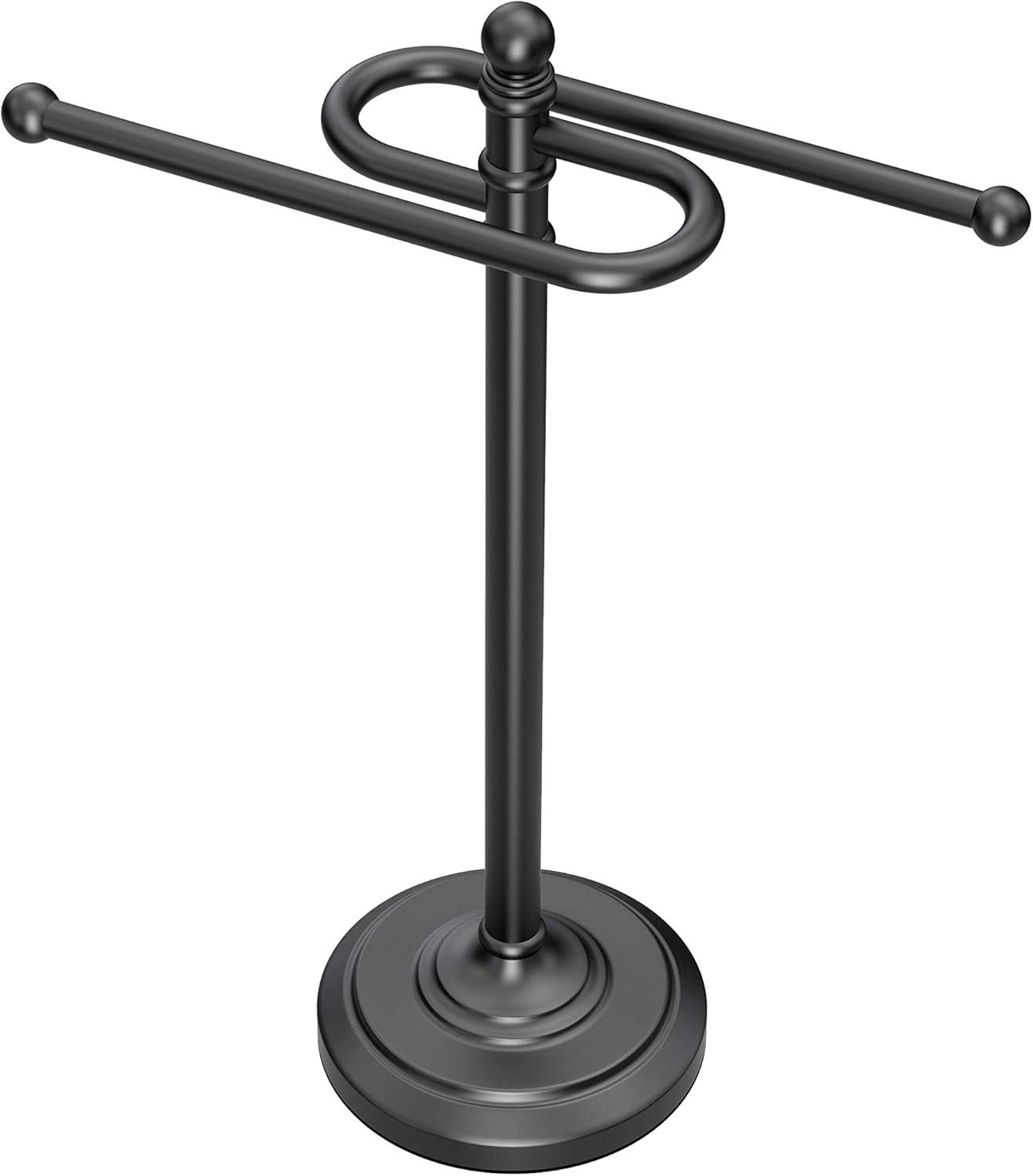 Matte Black Freestanding Double Hand Towel Holder