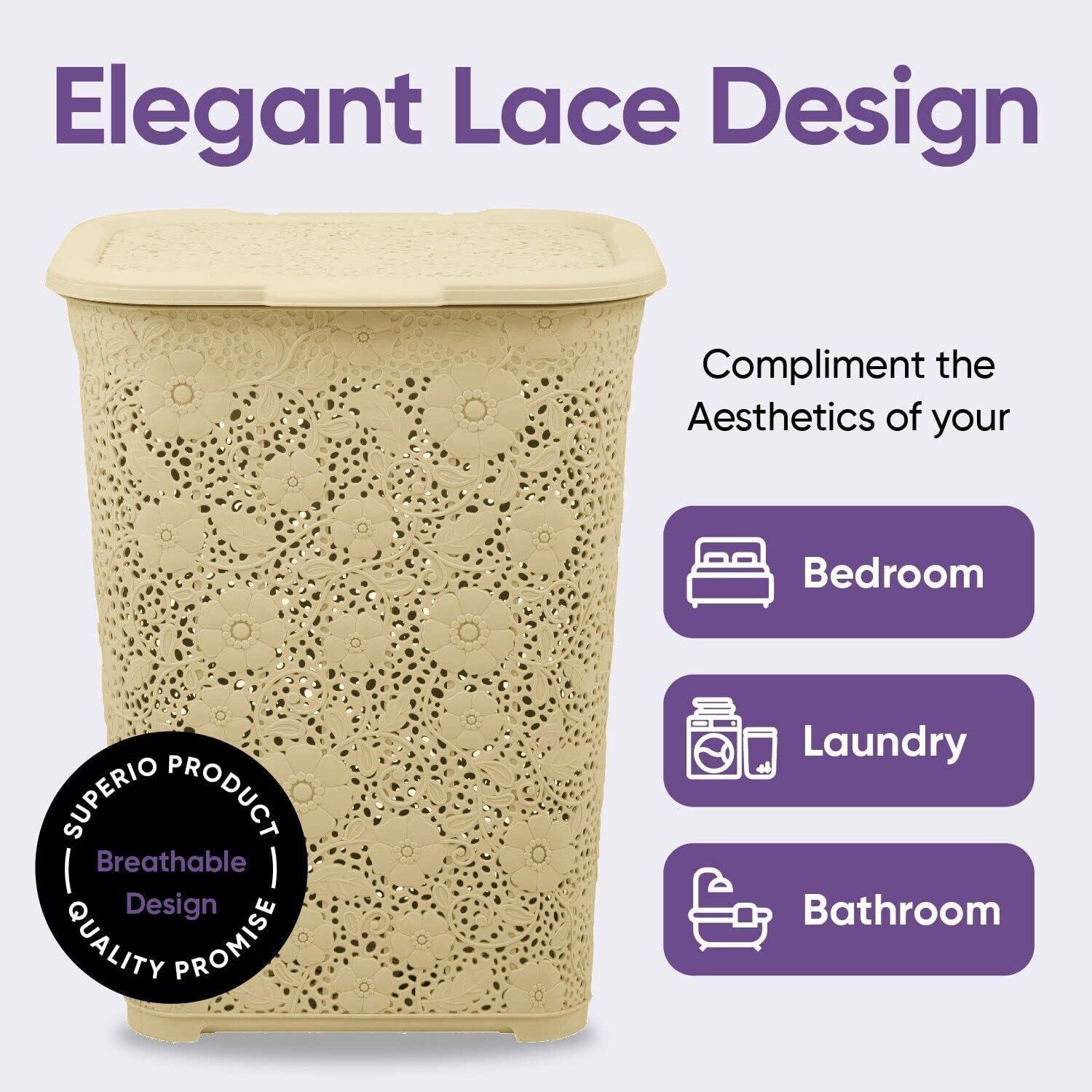 House of Hampton® Plastic Laundry Hamper with Handles